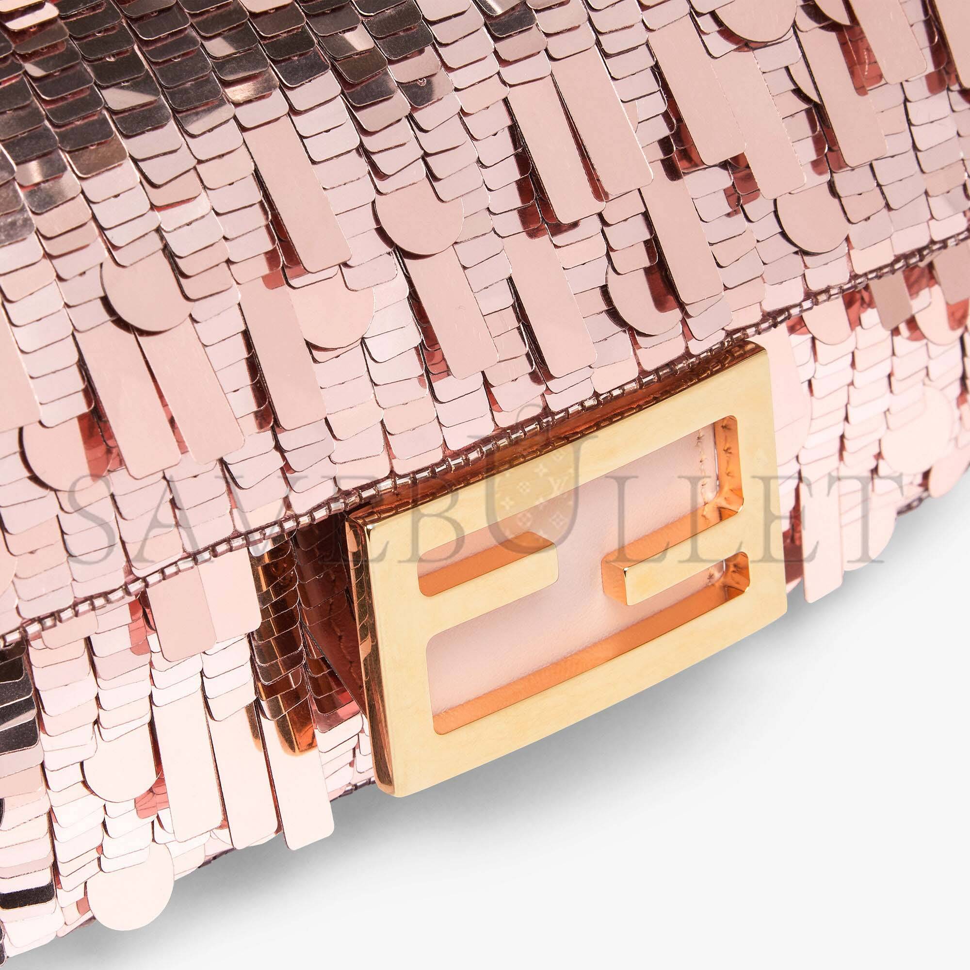 FENDI BAGUETTE MINI - DARK RED SEQUIN AND LEATHER BAG 8BS017AMP0F0V3L (20*13*5cm) FENDI BAGUETTE MINI - DARK RED SEQUIN AND LEATHER BAG 8BS017AMP0F0V3L (20*13*5cm)