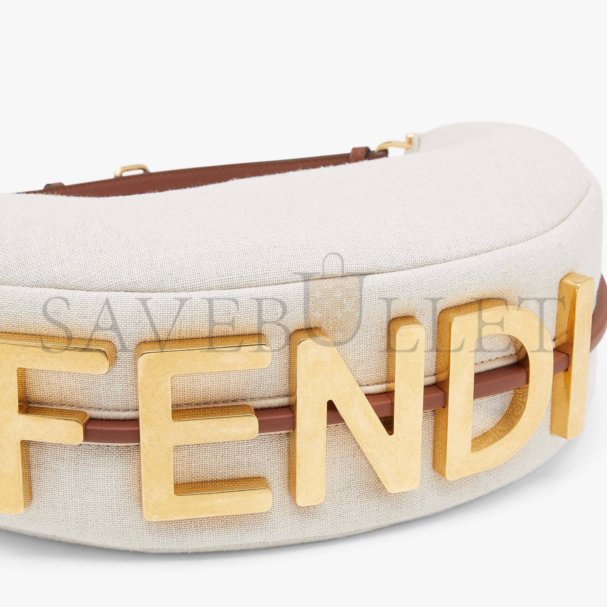 MEDIUM FENDI GRAPHY SMALL - WHITE CANVAS BAG 8BR798AKK1F1I3N (29*24.5*10cm) MEDIUM FENDI GRAPHY SMALL - WHITE CANVAS BAG 8BR798AKK1F1I3N (29*24.5*10cm)