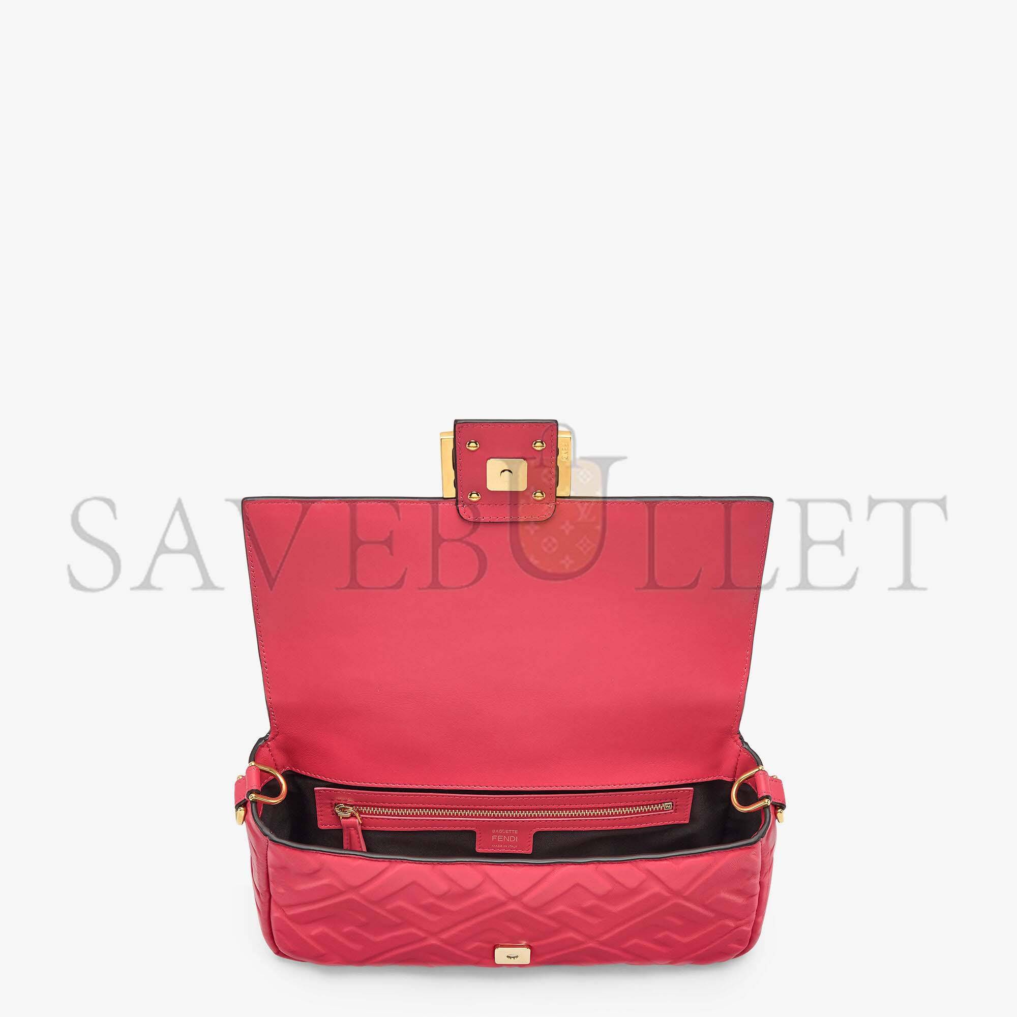 FENDI BAGUETTE - RED NAPPA LEATHER BAG 8BR600A72VF1844 (27*15*6cm) FENDI BAGUETTE - RED NAPPA LEATHER BAG 8BR600A72VF1844 (27*15*6cm)