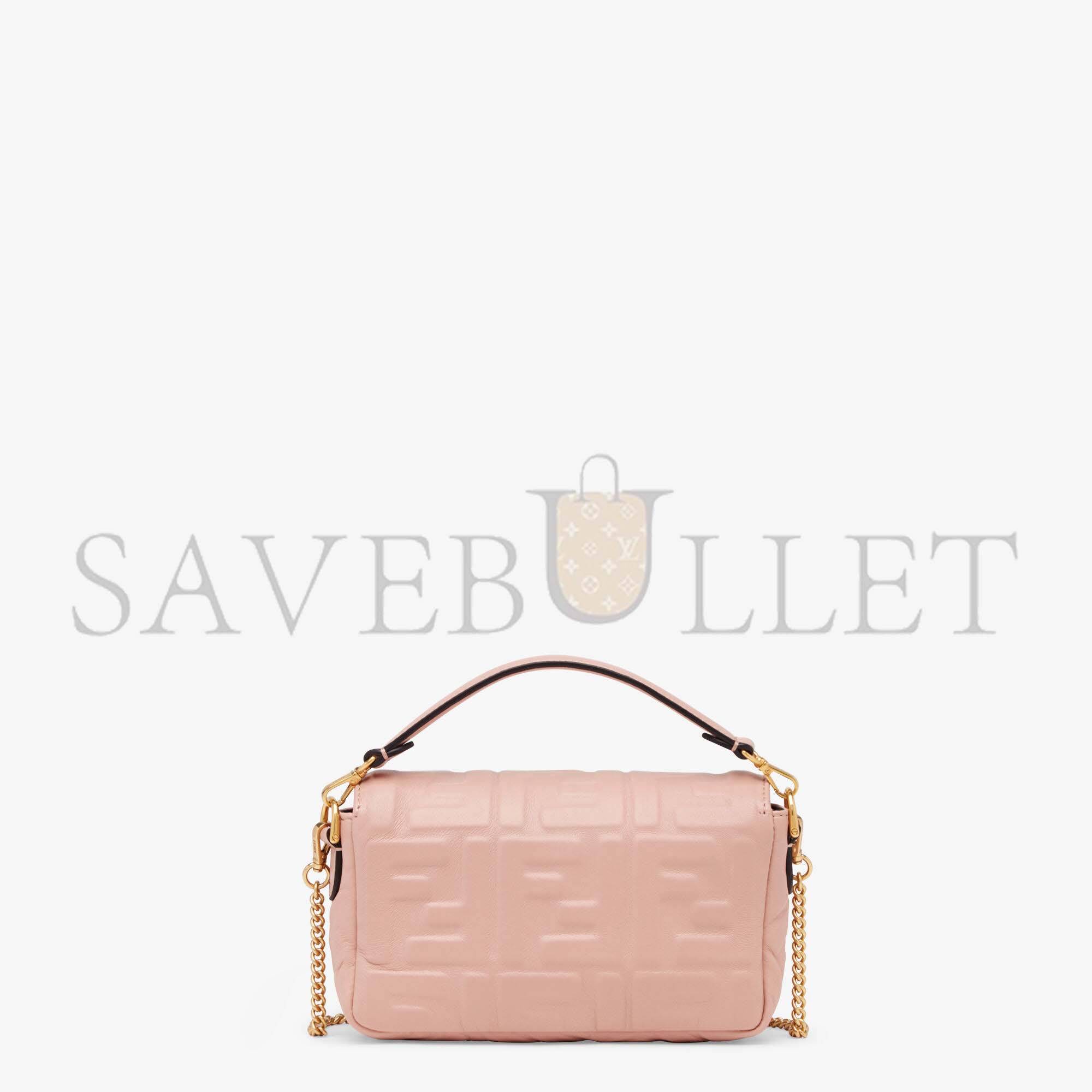 FENDI BAGUETTE MINI - PINK NAPPA LEATHER BAG 8BS017A72VF19PQ (19*11.5*4cm) FENDI BAGUETTE MINI - PINK NAPPA LEATHER BAG 8BS017A72VF19PQ (19*11.5*4cm)