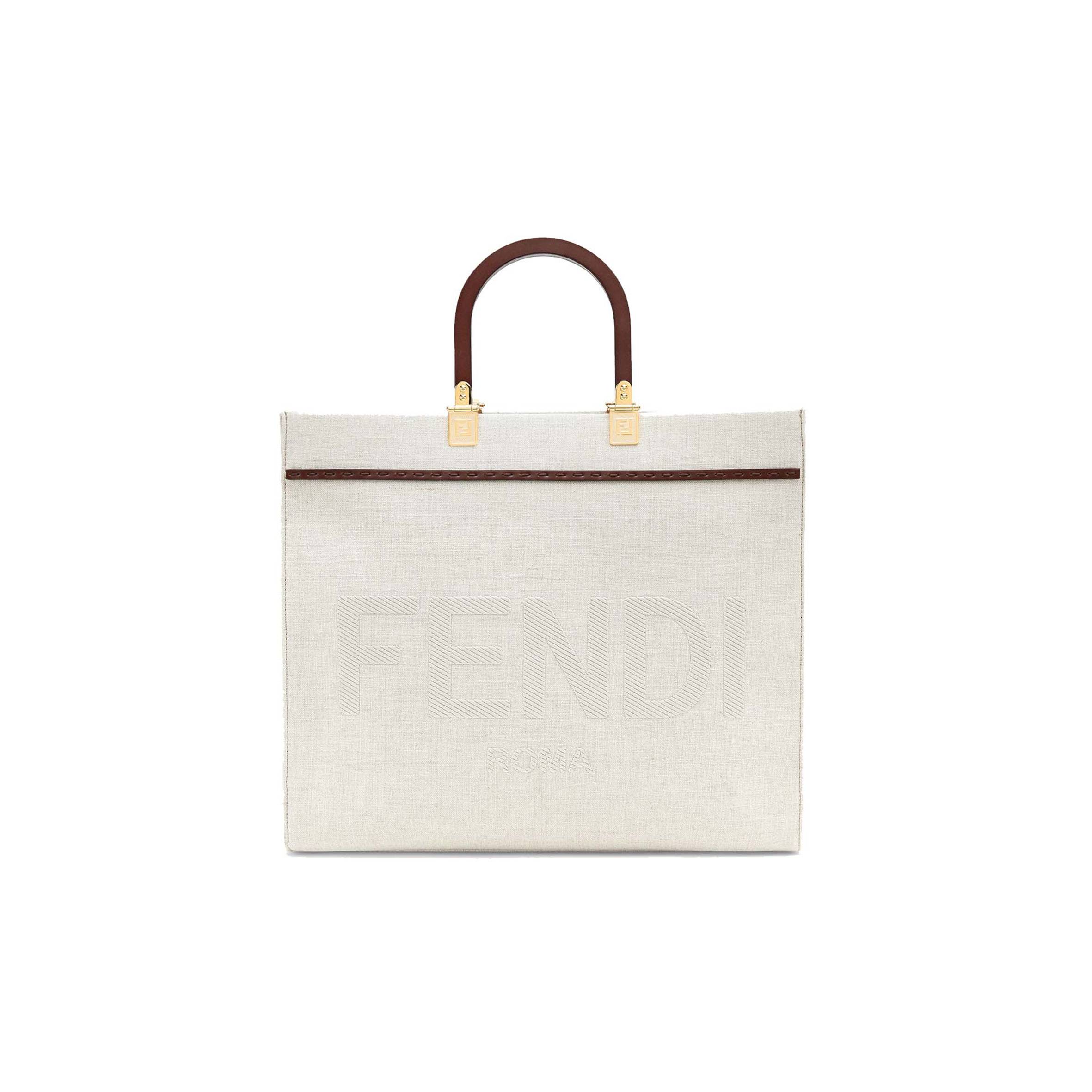 FENDI SUNSHINE MEDIUM - WHITE CANVAS SHOPPER 8BH386AKBSF1HOC (35*31*17cm) FENDI SUNSHINE MEDIUM - WHITE CANVAS SHOPPER 8BH386AKBSF1HOC (35*31*17cm)