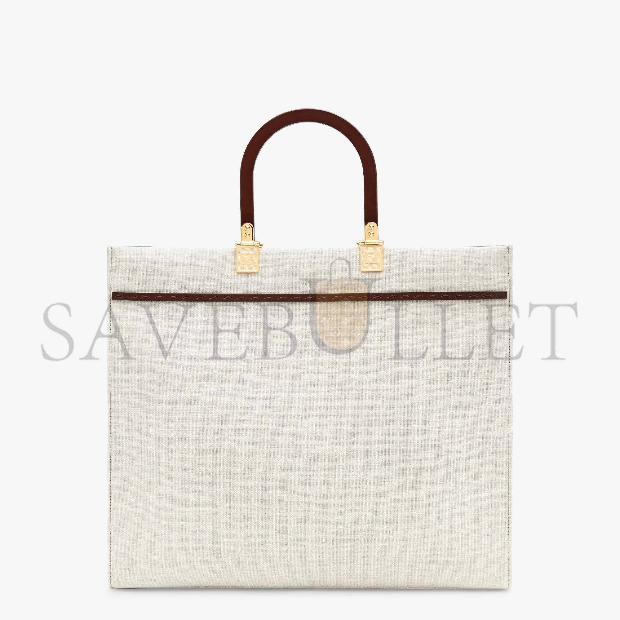 FENDI SUNSHINE MEDIUM - WHITE CANVAS SHOPPER 8BH386AKBSF1HOC (35*31*17cm) FENDI SUNSHINE MEDIUM - WHITE CANVAS SHOPPER 8BH386AKBSF1HOC (35*31*17cm)