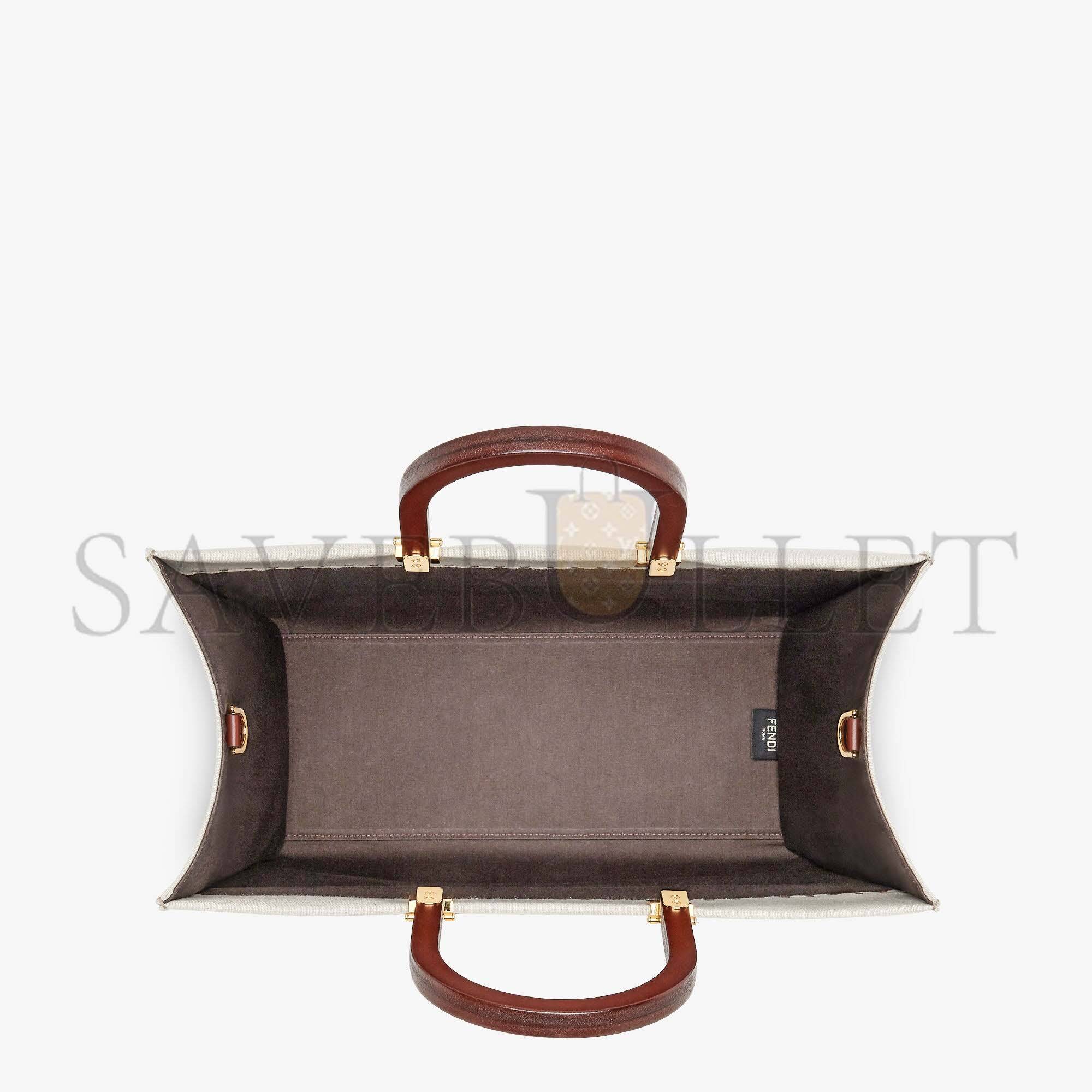 FENDI SUNSHINE MEDIUM - WHITE CANVAS SHOPPER 8BH386AKBSF1HOC (35*31*17cm) FENDI SUNSHINE MEDIUM - WHITE CANVAS SHOPPER 8BH386AKBSF1HOC (35*31*17cm)