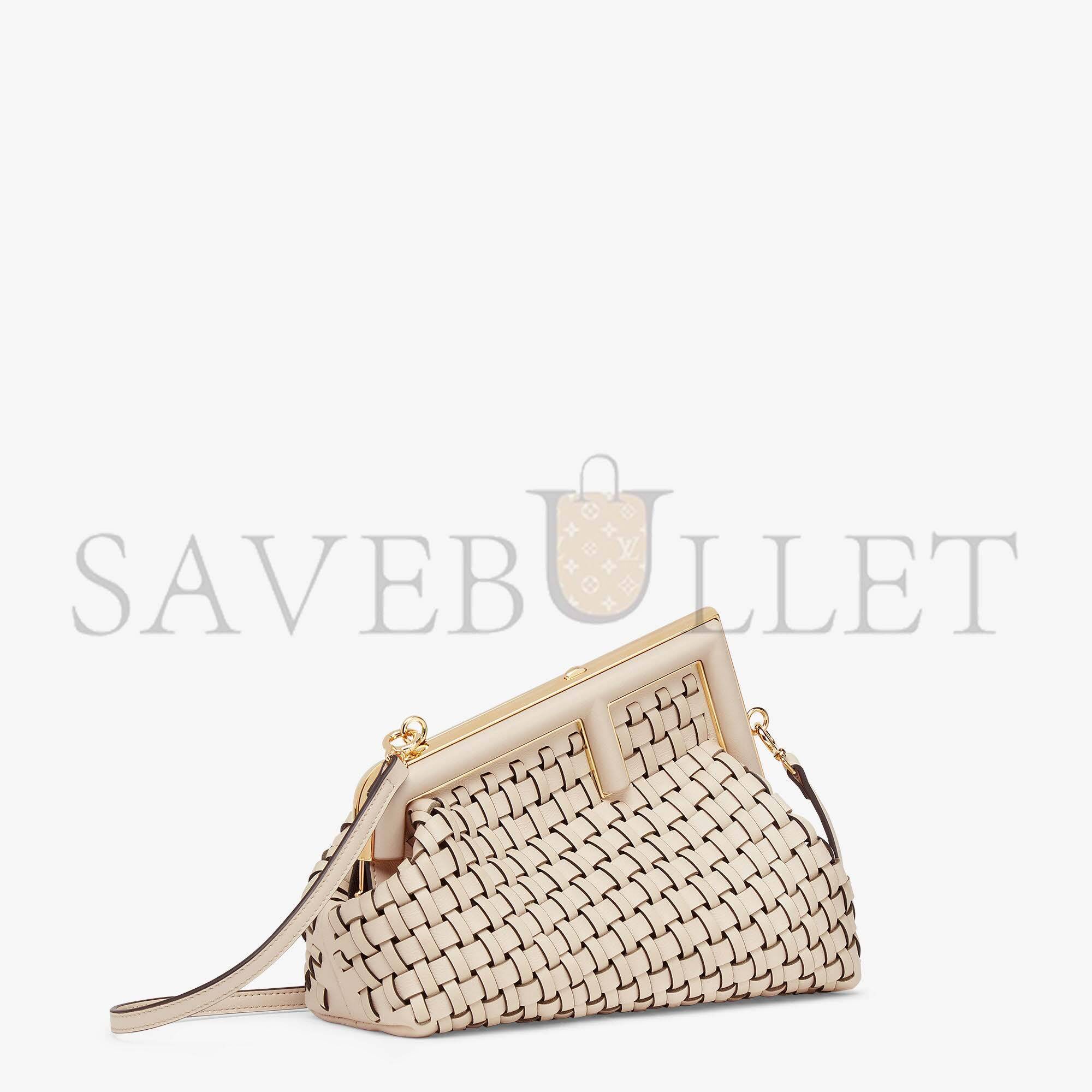 FENDI FIRST SMALL - BEIGE BRAIDED LEATHER BAG 8BP129ALOXF19PN (26*18*9.5cm) FENDI FIRST SMALL - BEIGE BRAIDED LEATHER BAG 8BP129ALOXF19PN (26*18*9.5cm)