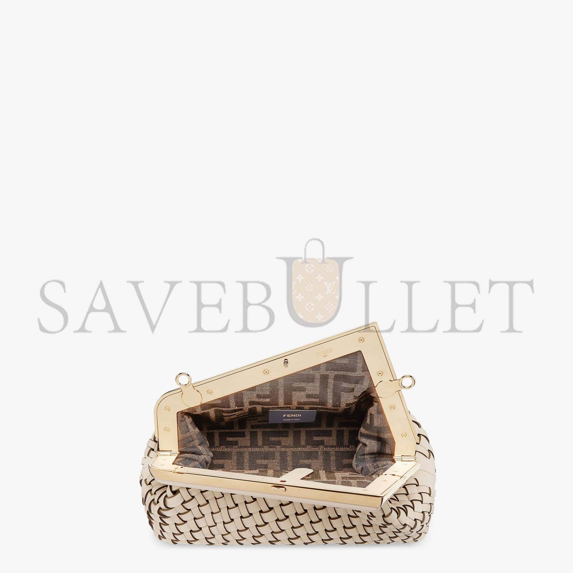 FENDI FIRST SMALL - BEIGE BRAIDED LEATHER BAG 8BP129ALOXF19PN (26*18*9.5cm) FENDI FIRST SMALL - BEIGE BRAIDED LEATHER BAG 8BP129ALOXF19PN (26*18*9.5cm)