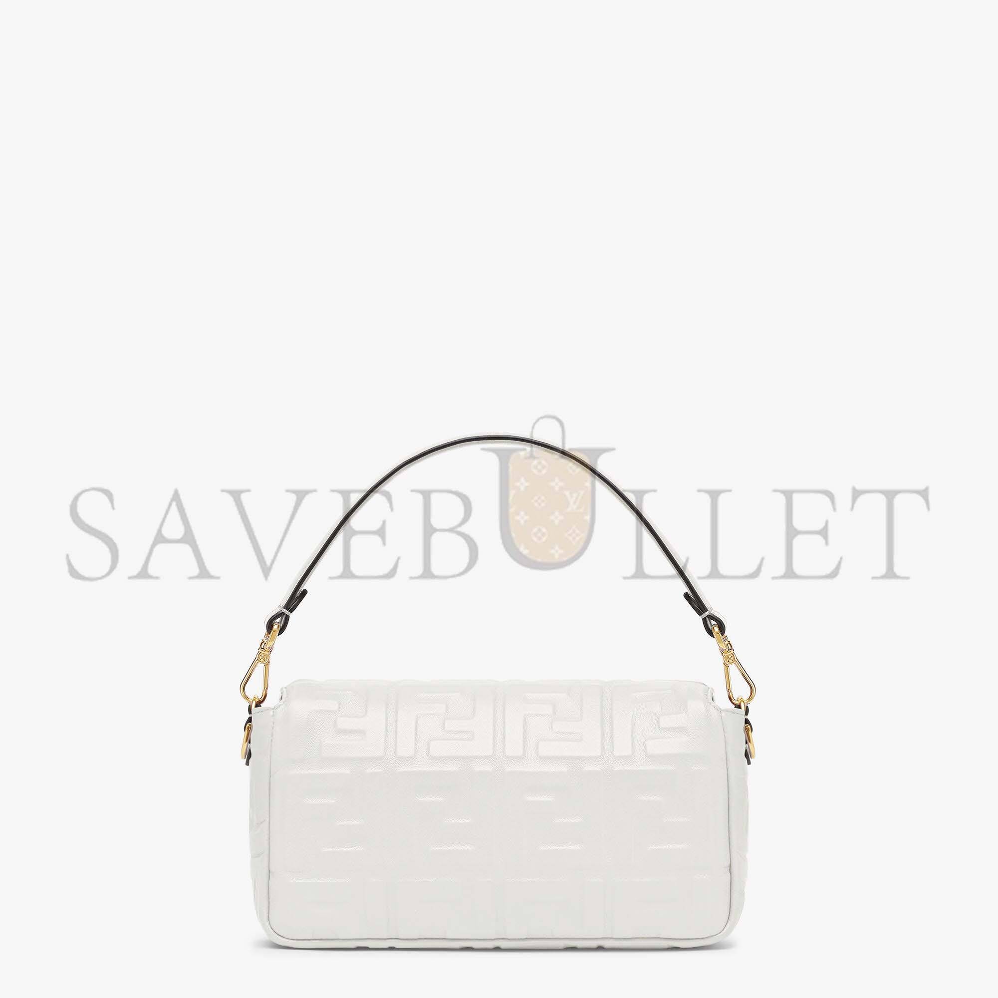 FENDI BAGUETTE - WHITE LEATHER BAG 8BR600A72VF15AO (27*15*6cm) FENDI BAGUETTE - WHITE LEATHER BAG 8BR600A72VF15AO (27*15*6cm)