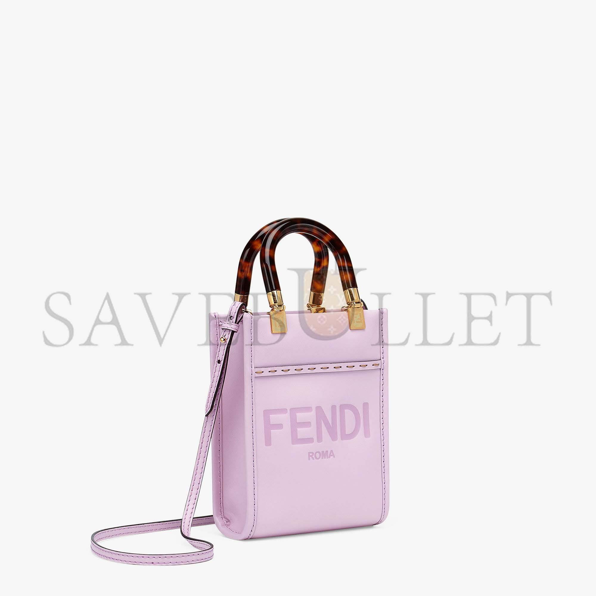 FENDI MINI SUNSHINE SHOPPER - LILAC LEATHER MINI BAG 8BS051ABVLF1HOV (18*13*6.5cm) FENDI MINI SUNSHINE SHOPPER - LILAC LEATHER MINI BAG 8BS051ABVLF1HOV (18*13*6.5cm)