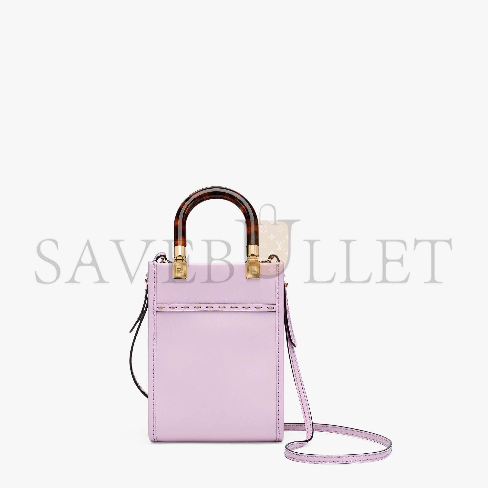 FENDI MINI SUNSHINE SHOPPER - LILAC LEATHER MINI BAG 8BS051ABVLF1HOV (18*13*6.5cm) FENDI MINI SUNSHINE SHOPPER - LILAC LEATHER MINI BAG 8BS051ABVLF1HOV (18*13*6.5cm)