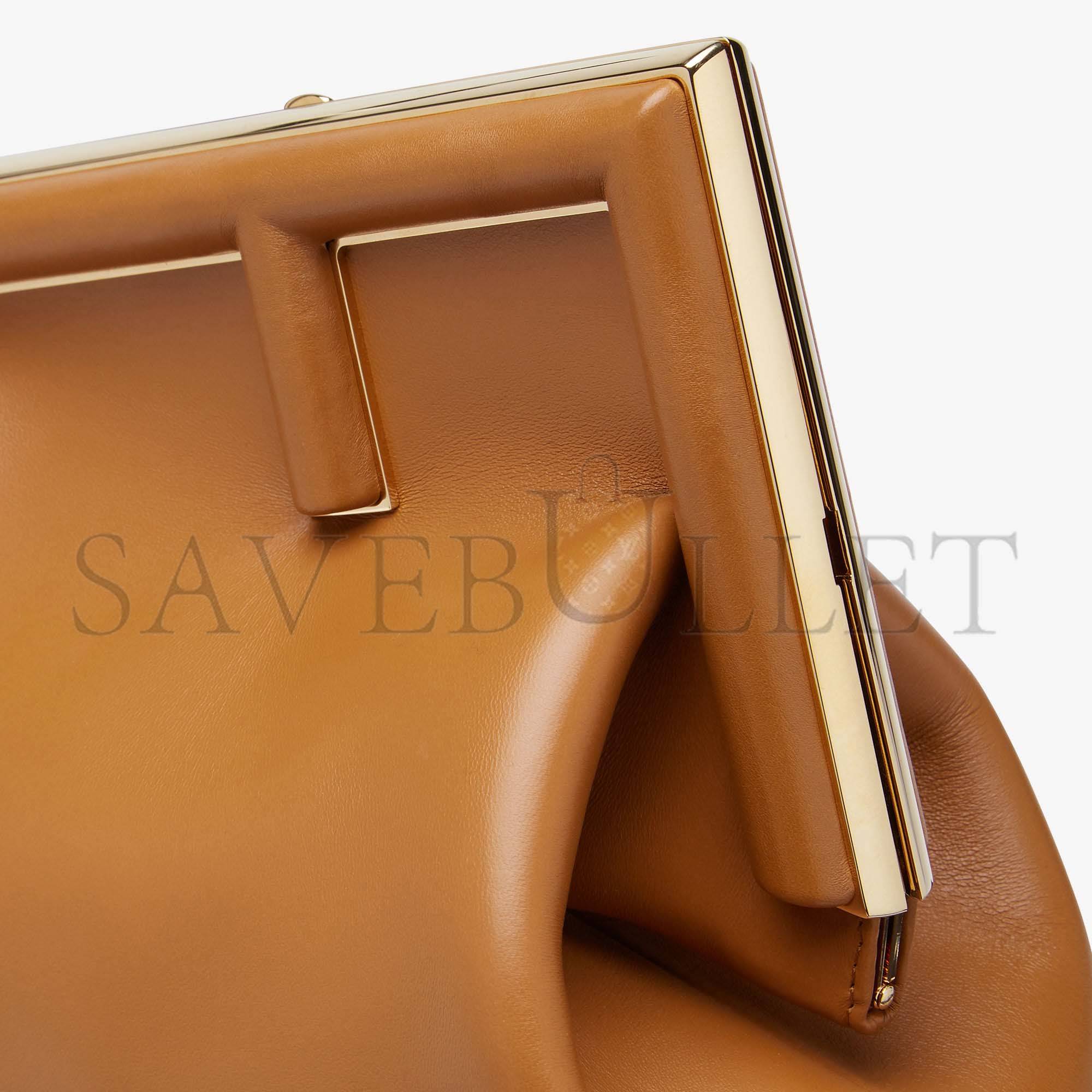 FENDI FIRST MEDIUM - BROWN LEATHER BAG 8BP127ABVEF0NYJ (32.5*23.5*15cm) FENDI FIRST MEDIUM - BROWN LEATHER BAG 8BP127ABVEF0NYJ (32.5*23.5*15cm)