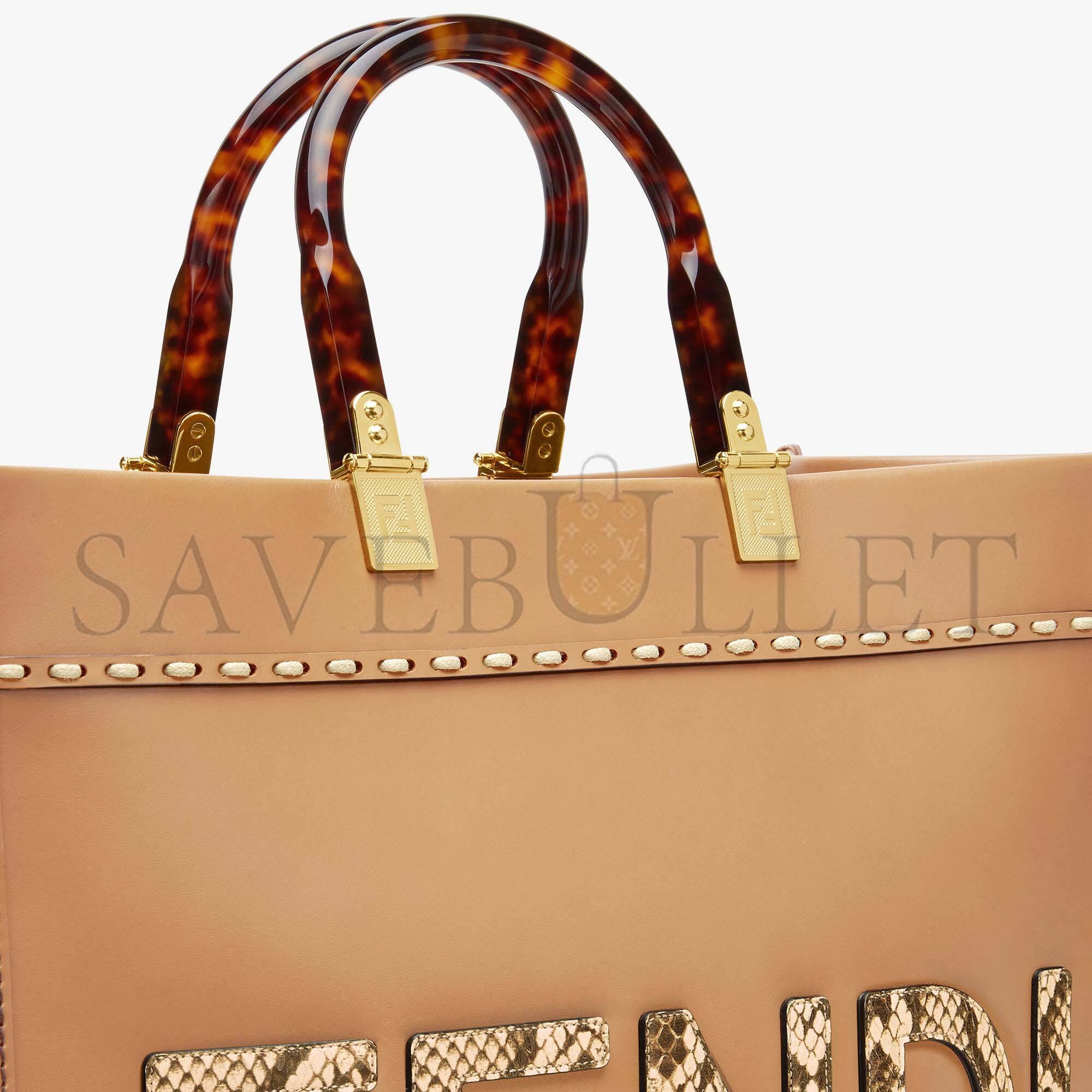 FENDI SUNSHINE MEDIUM - LIGHT BROWN LEATHER AND ELAPHE SHOPPER BAG 8BH386AHN5F1FEO (35*31*17cm) FENDI SUNSHINE MEDIUM - LIGHT BROWN LEATHER AND ELAPHE SHOPPER BAG 8BH386AHN5F1FEO (35*31*17cm)