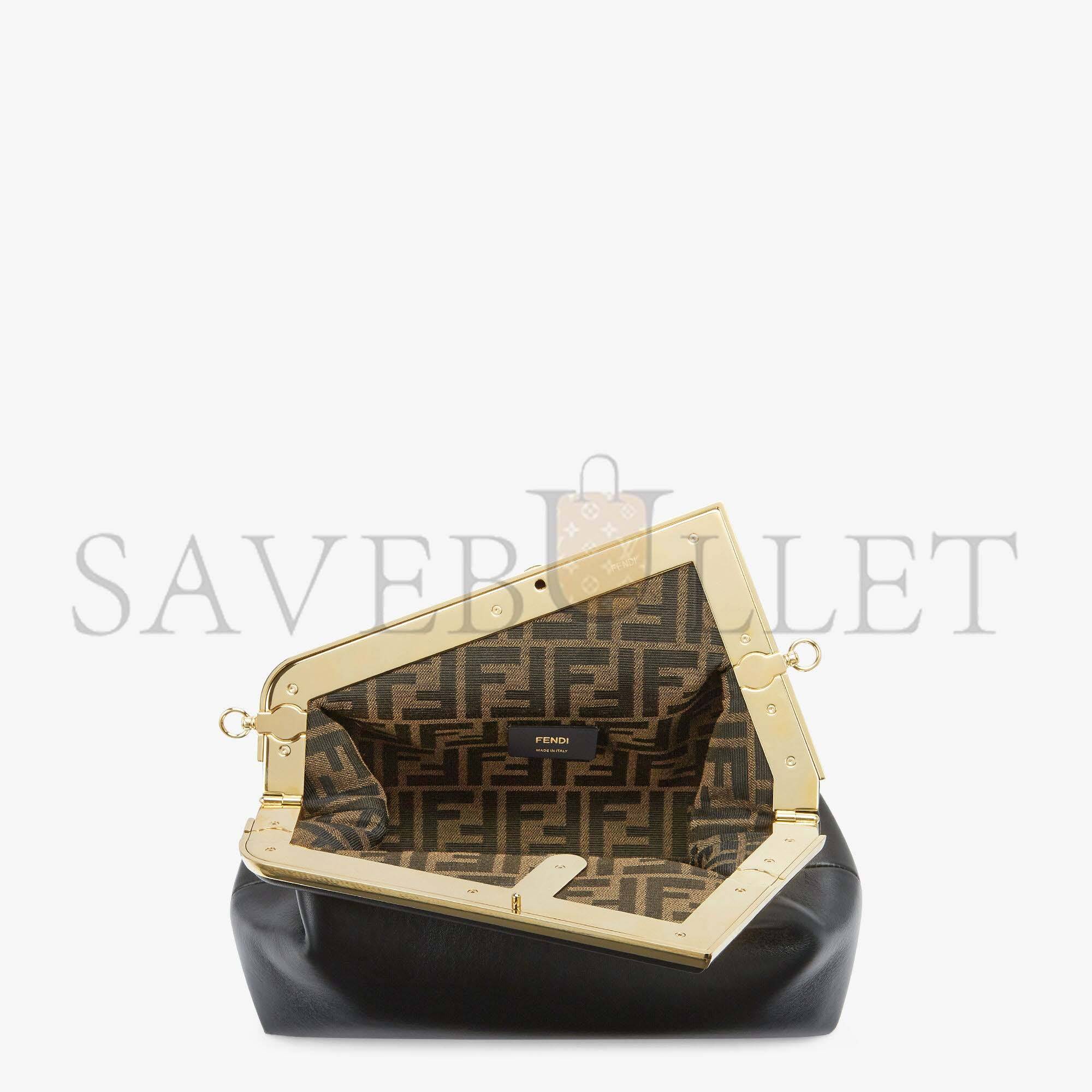 FENDI FIRST MIDI - BLACK LEATHER BAG 8BP137ABVEF0KUR (30*20*14cm) FENDI FIRST MIDI - BLACK LEATHER BAG 8BP137ABVEF0KUR (30*20*14cm)
