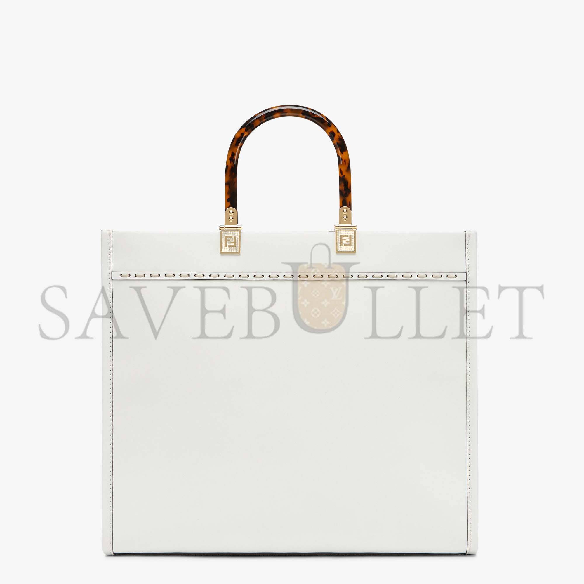 FENDI SUNSHINE MEDIUM - WHITE LEATHER AND ELAPHE SHOPPER 8BH386AHN5F1JU5 (35*31*17cm) FENDI SUNSHINE MEDIUM - WHITE LEATHER AND ELAPHE SHOPPER 8BH386AHN5F1JU5 (35*31*17cm)