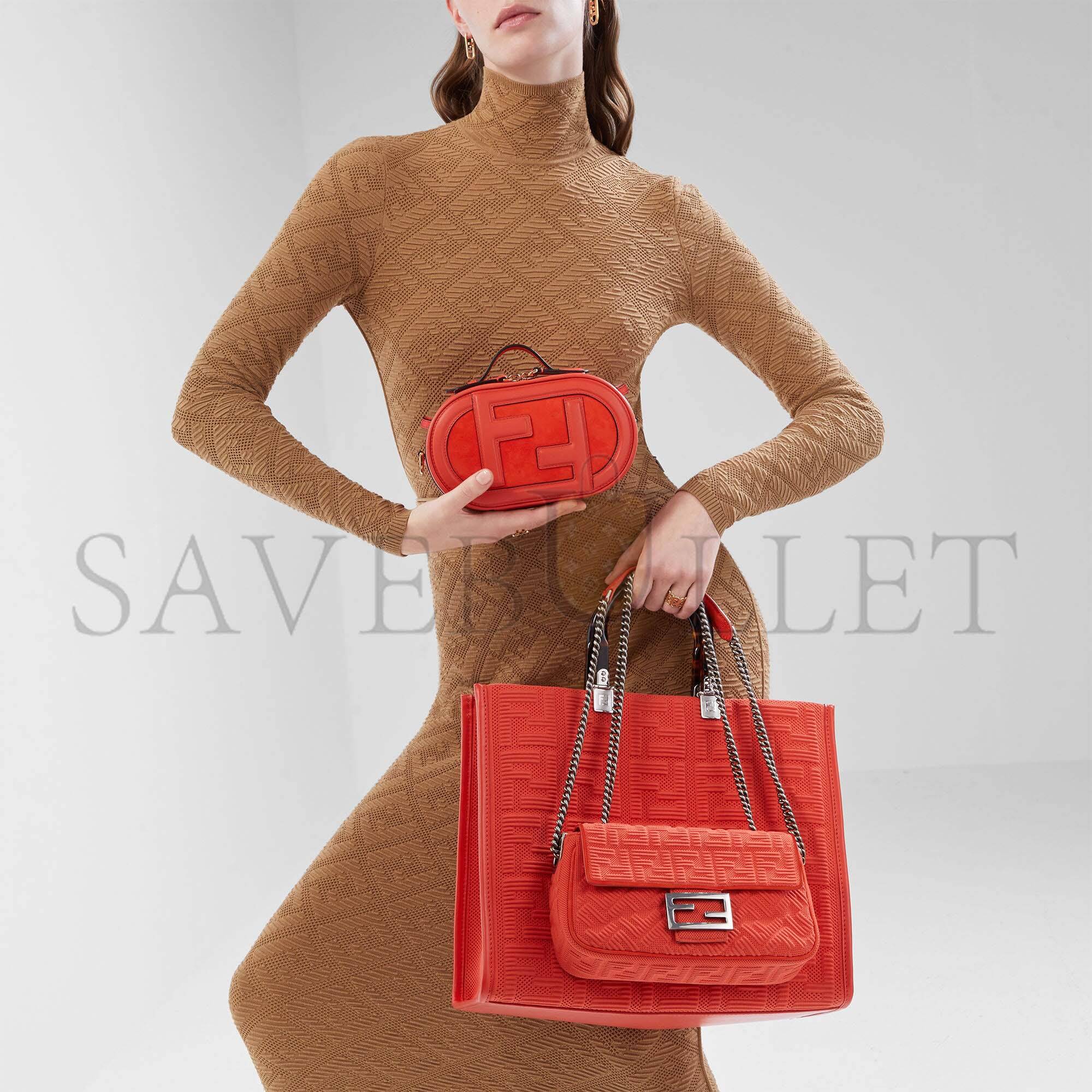 FENDI SUNSHINE MEDIUM - RED FF FABRIC SHOPPER 8BH386AHWCF0PG3 (35*31*17cm) FENDI SUNSHINE MEDIUM - RED FF FABRIC SHOPPER 8BH386AHWCF0PG3 (35*31*17cm)