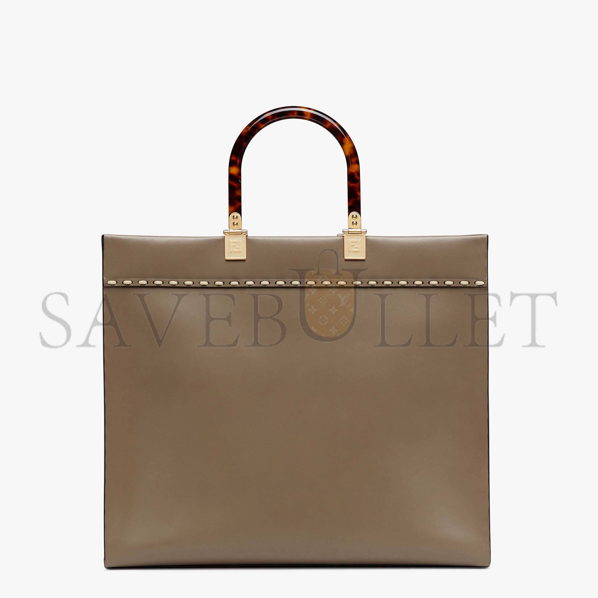 FENDI SUNSHINE MEDIUM - GRAY LEATHER AND ELAPHE SHOPPER 8BH386AHN5F1FEN (35*31*17cm) FENDI SUNSHINE MEDIUM - GRAY LEATHER AND ELAPHE SHOPPER 8BH386AHN5F1FEN (35*31*17cm)