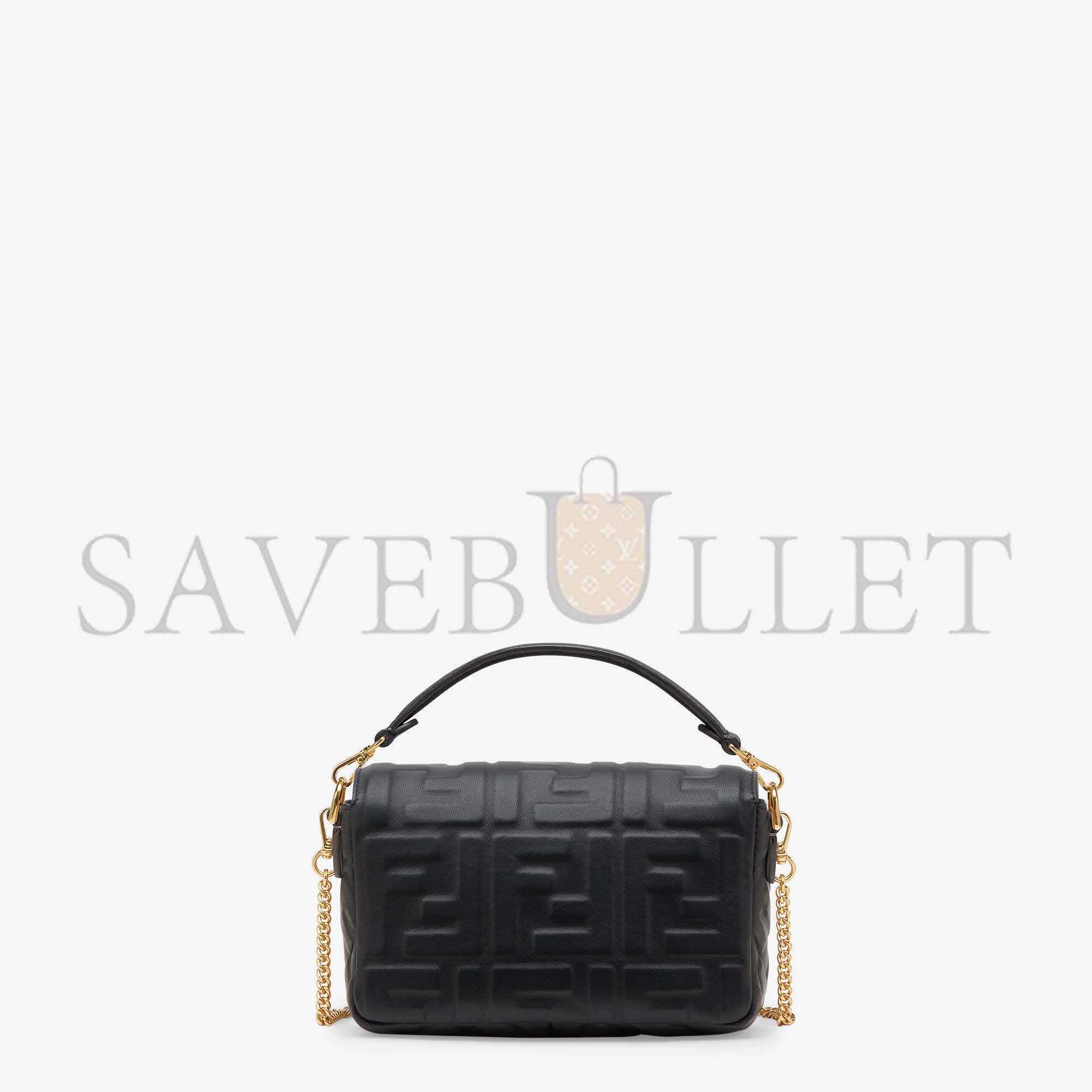FENDI BAGUETTE MINI - BLACK LEATHER BAG 8BS017A72VF15ZW (19*11.5*4cm) FENDI BAGUETTE MINI - BLACK LEATHER BAG 8BS017A72VF15ZW (19*11.5*4cm)