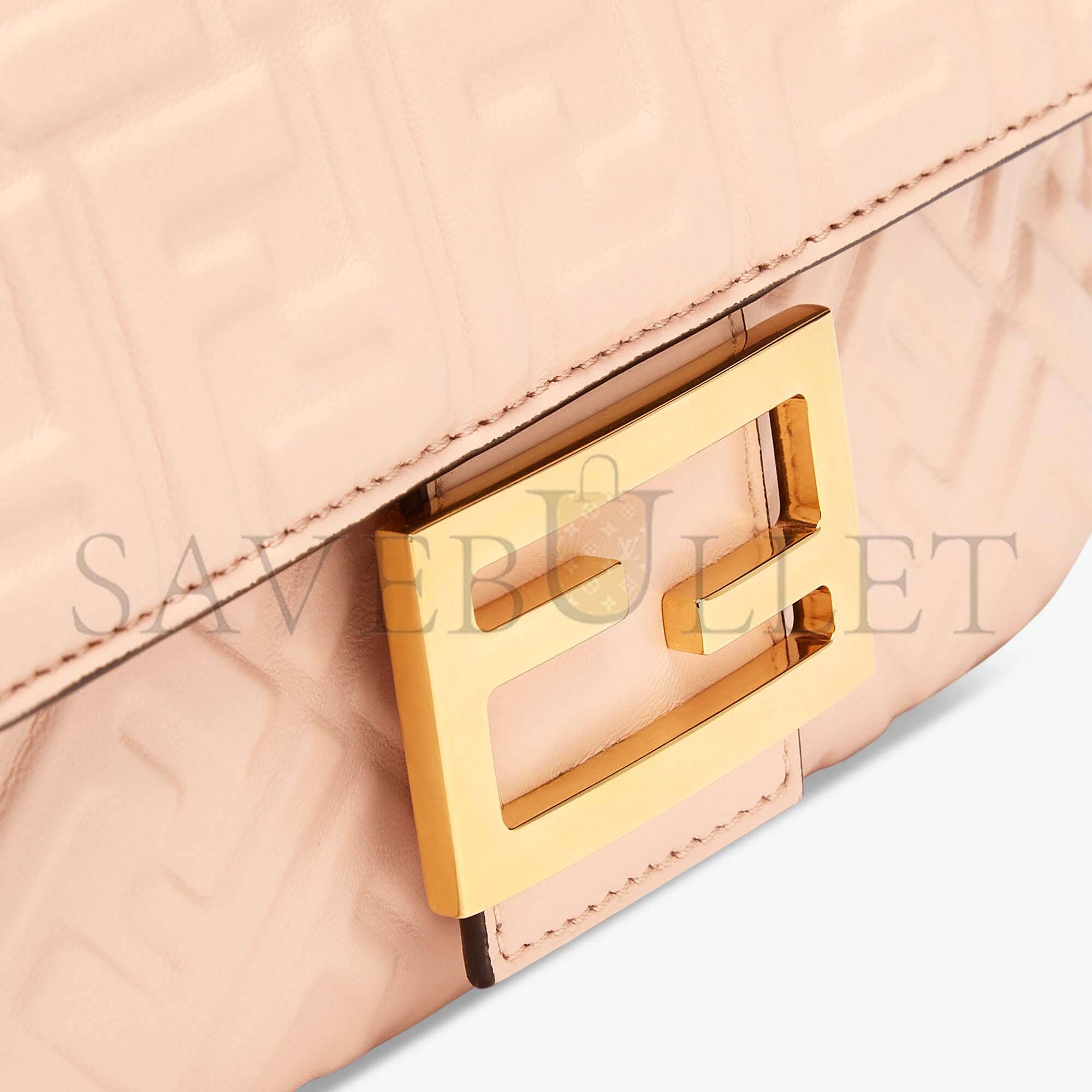FENDI BAGUETTE CHAIN MIDI - PALE PINK LEATHER BAG 8BR793AH9CF171M (24*14.5*7cm) FENDI BAGUETTE CHAIN MIDI - PALE PINK LEATHER BAG 8BR793AH9CF171M (24*14.5*7cm)