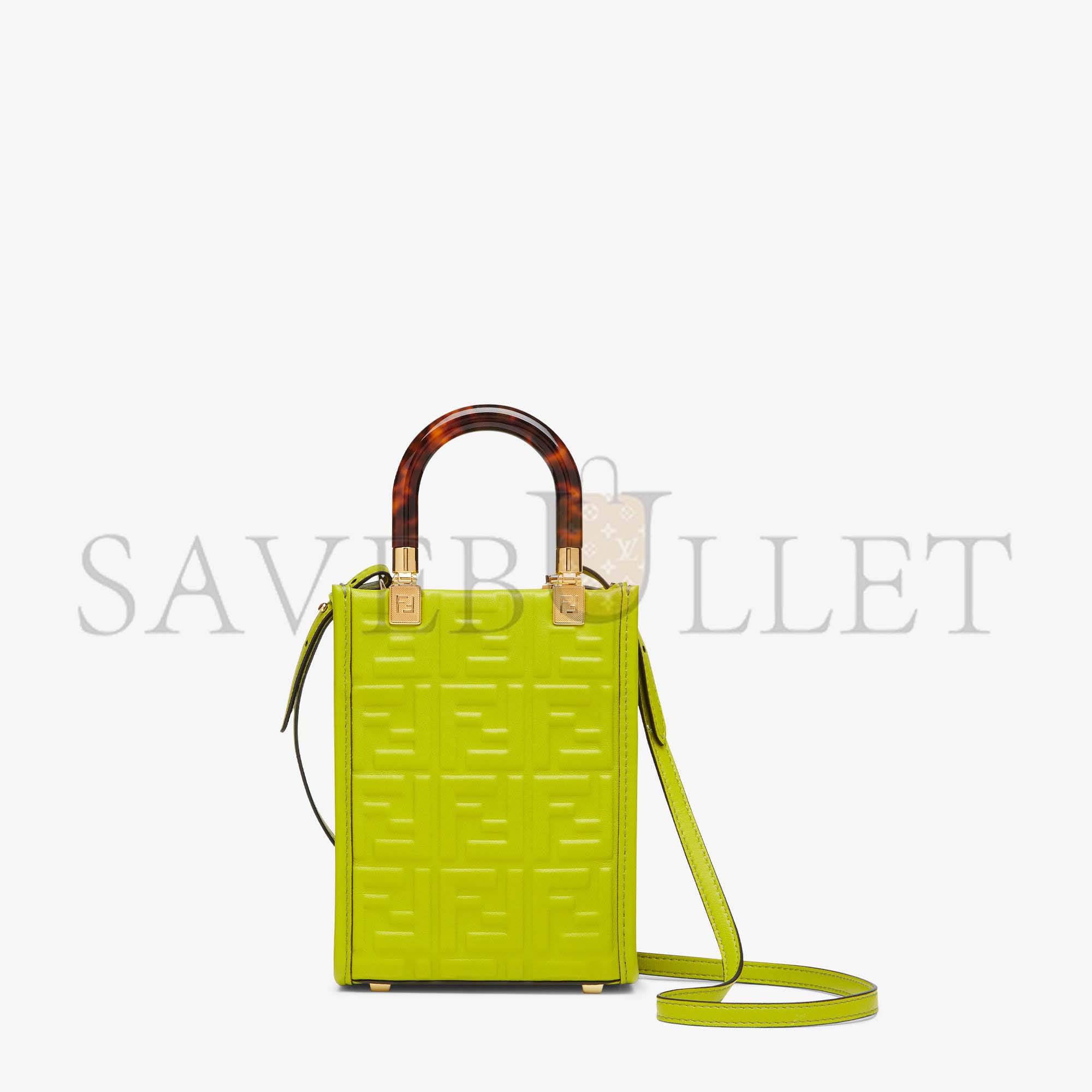 FENDI MINI SUNSHINE SHOPPER - ACID GREEN LEATHER MINI-BAG 8BS051AMCIF1JCP (18*13*6.5cm) FENDI MINI SUNSHINE SHOPPER - ACID GREEN LEATHER MINI-BAG 8BS051AMCIF1JCP (18*13*6.5cm)