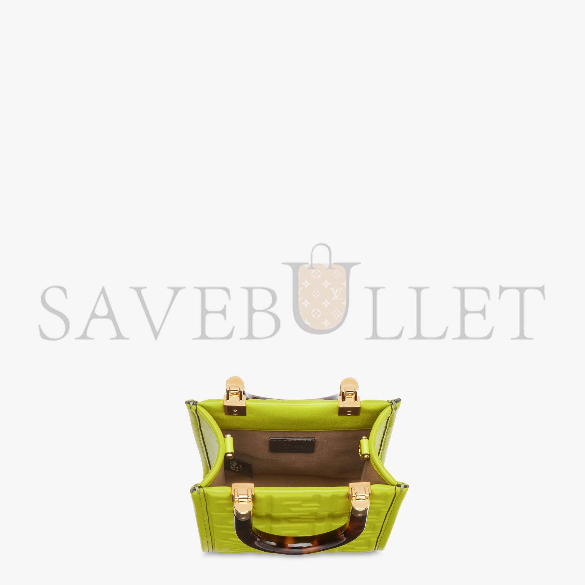 FENDI MINI SUNSHINE SHOPPER - ACID GREEN LEATHER MINI-BAG 8BS051AMCIF1JCP (18*13*6.5cm) FENDI MINI SUNSHINE SHOPPER - ACID GREEN LEATHER MINI-BAG 8BS051AMCIF1JCP (18*13*6.5cm)