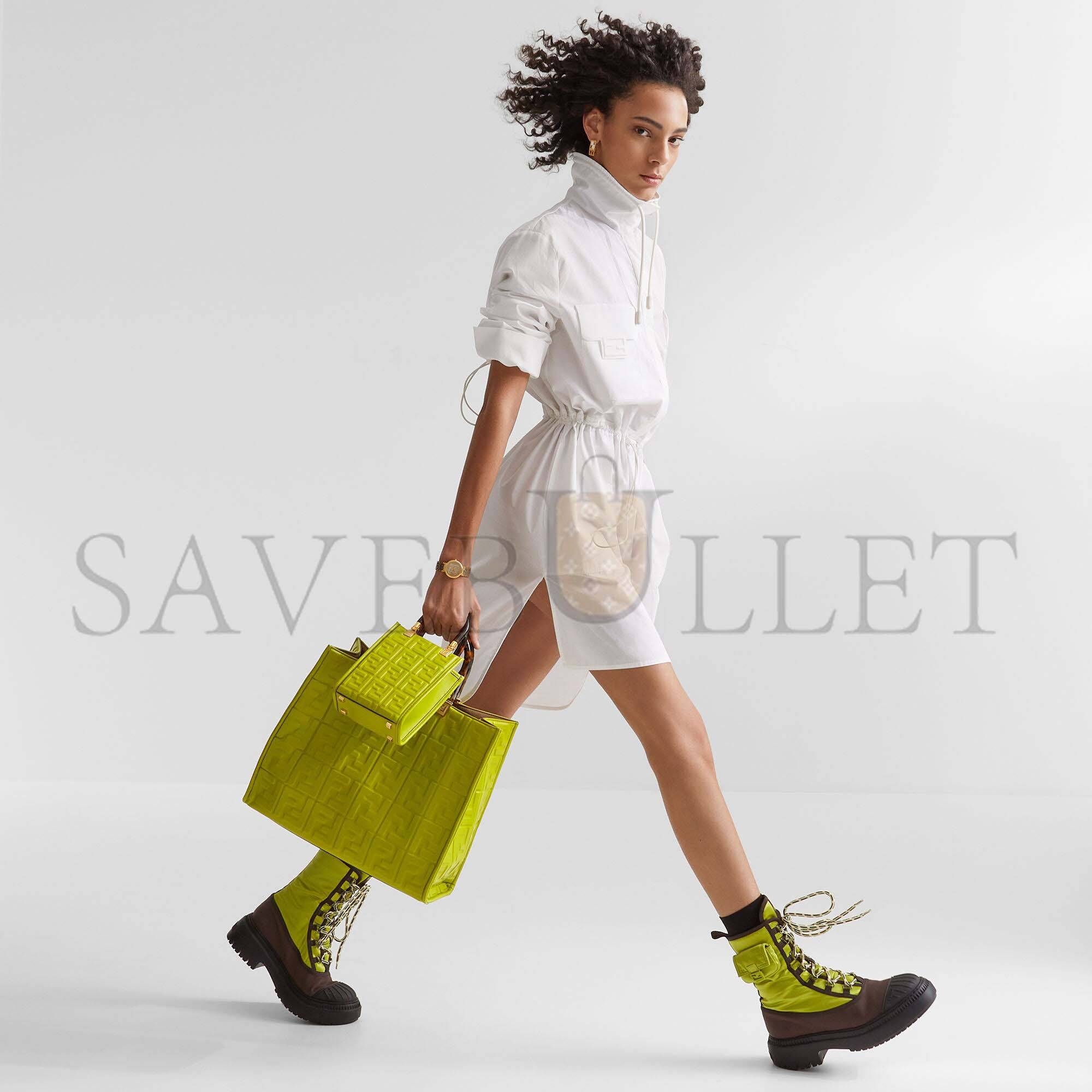 FENDI MINI SUNSHINE SHOPPER - ACID GREEN LEATHER MINI-BAG 8BS051AMCIF1JCP (18*13*6.5cm) FENDI MINI SUNSHINE SHOPPER - ACID GREEN LEATHER MINI-BAG 8BS051AMCIF1JCP (18*13*6.5cm)