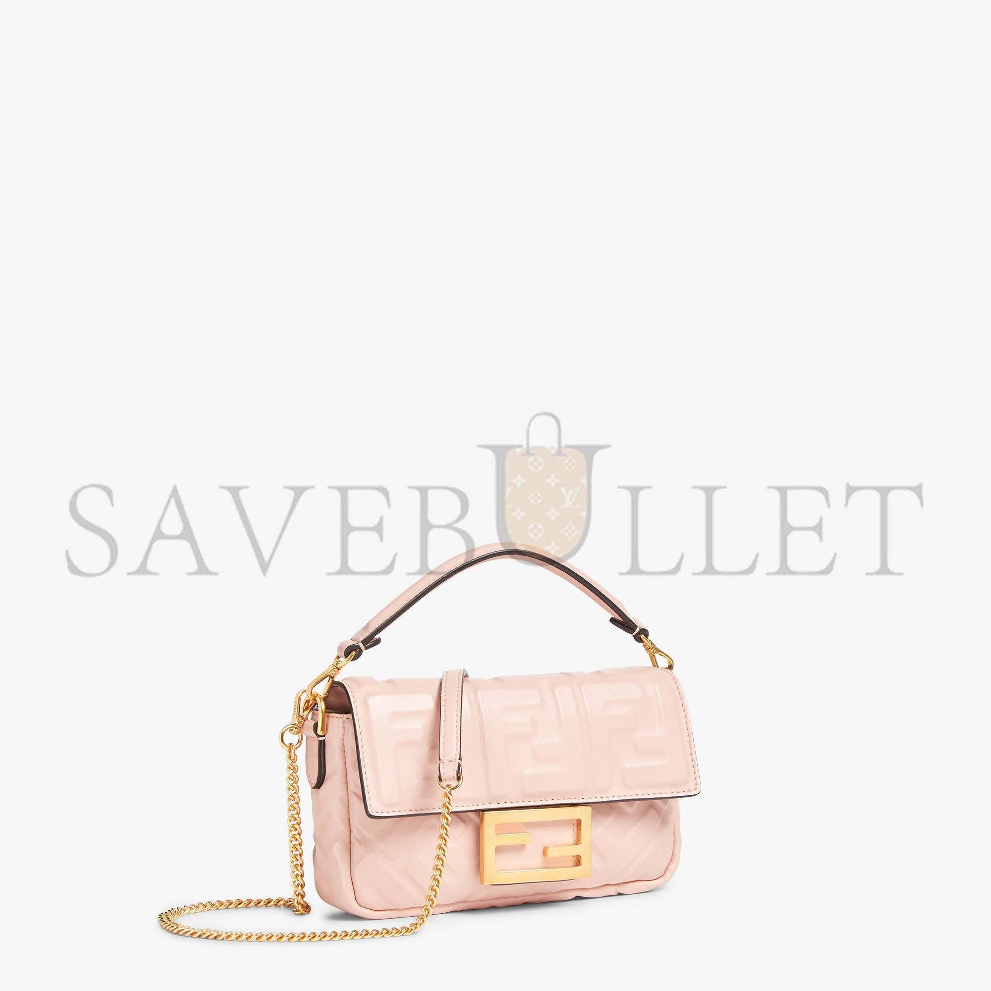 FENDI BAGUETTE MINI - PINK NAPPA LEATHER BAG 8BS017A72VF1JCJ (19*11.5*4cm) FENDI BAGUETTE MINI - PINK NAPPA LEATHER BAG 8BS017A72VF1JCJ (19*11.5*4cm)