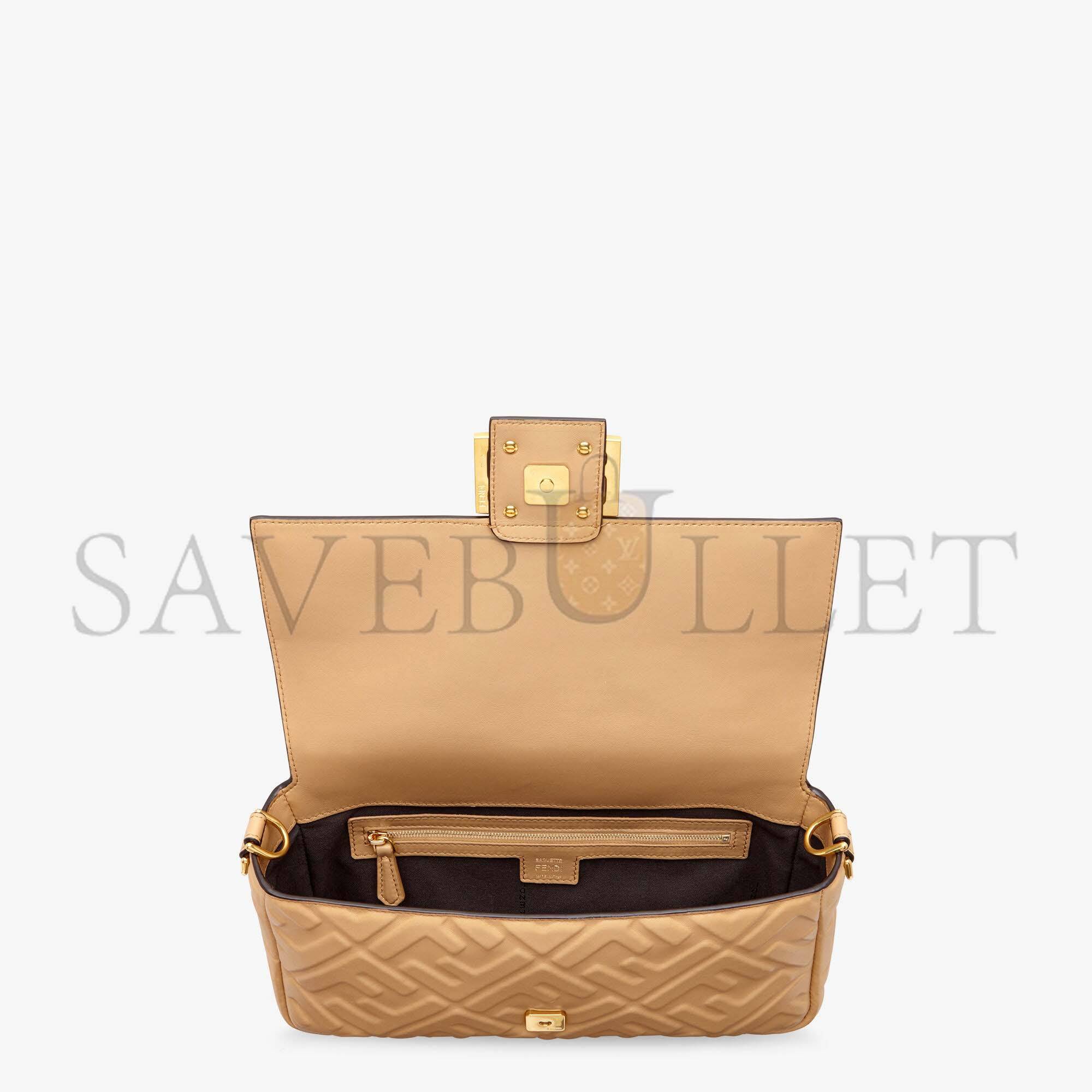 FENDI BAGUETTE - BEIGE LEATHER BAG 8BR600A72VF1BZ2 (27*15*6cm) FENDI BAGUETTE - BEIGE LEATHER BAG 8BR600A72VF1BZ2 (27*15*6cm)
