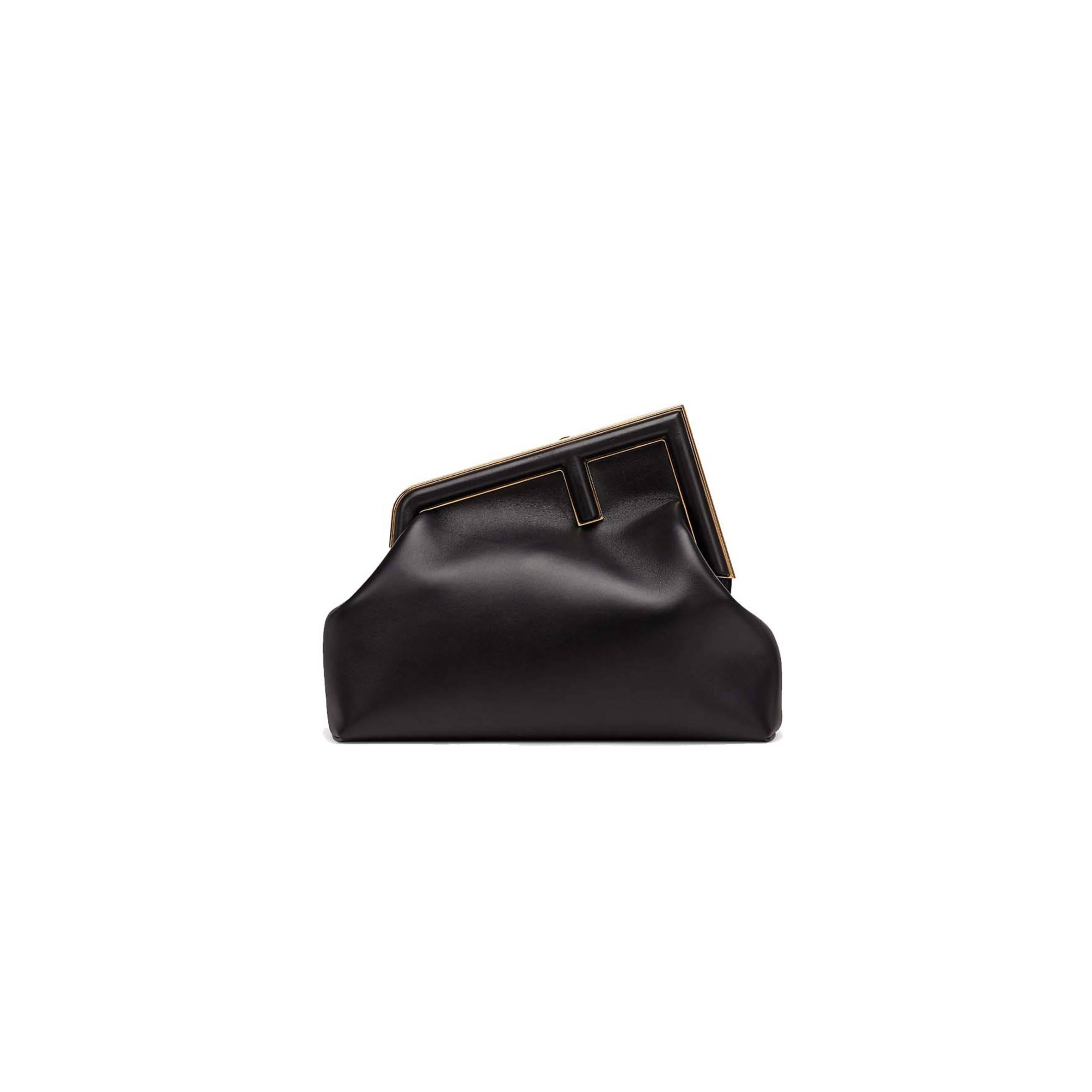 FENDI FIRST MEDIUM - BLACK LEATHER BAG 8BP127ABVEF0KUR (32.5*23.5*15cm) FENDI FIRST MEDIUM - BLACK LEATHER BAG 8BP127ABVEF0KUR (32.5*23.5*15cm)
