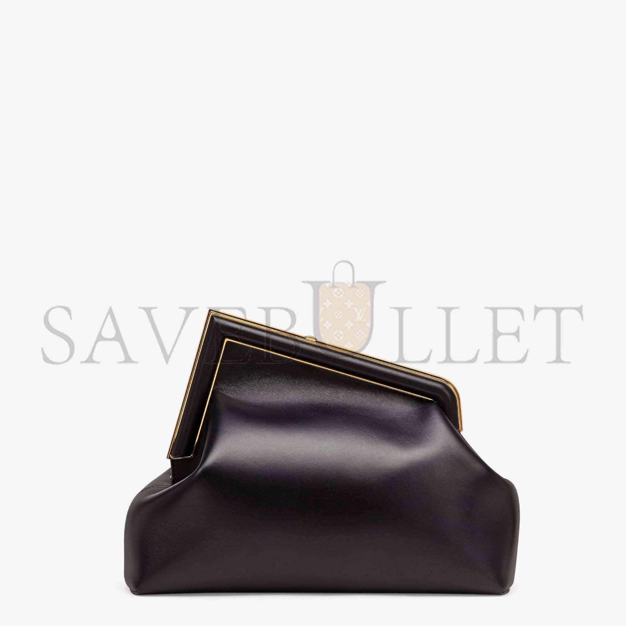 FENDI FIRST MEDIUM - BLACK LEATHER BAG 8BP127ABVEF0KUR (32.5*23.5*15cm) FENDI FIRST MEDIUM - BLACK LEATHER BAG 8BP127ABVEF0KUR (32.5*23.5*15cm)