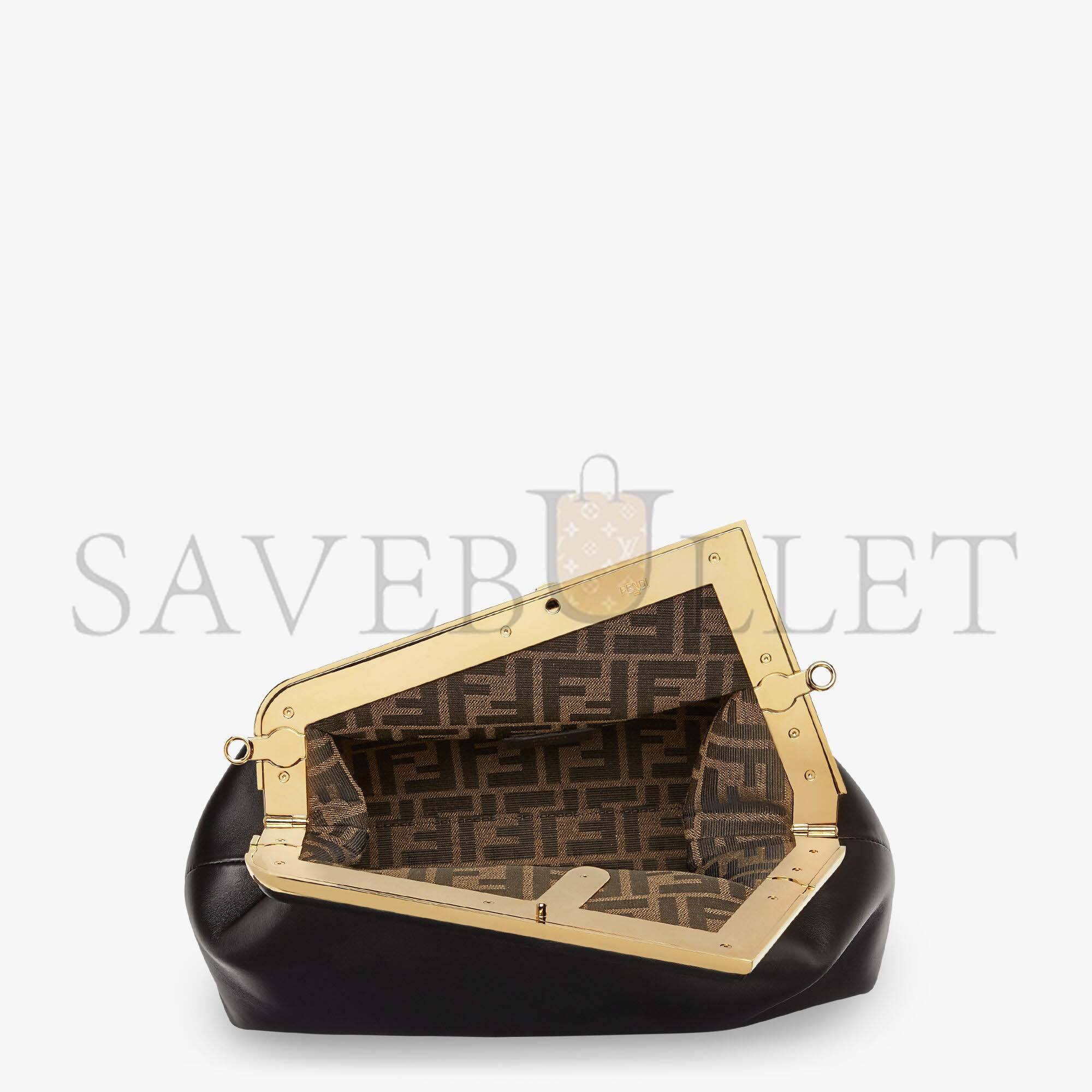FENDI FIRST MEDIUM - BLACK LEATHER BAG 8BP127ABVEF0KUR (32.5*23.5*15cm) FENDI FIRST MEDIUM - BLACK LEATHER BAG 8BP127ABVEF0KUR (32.5*23.5*15cm)