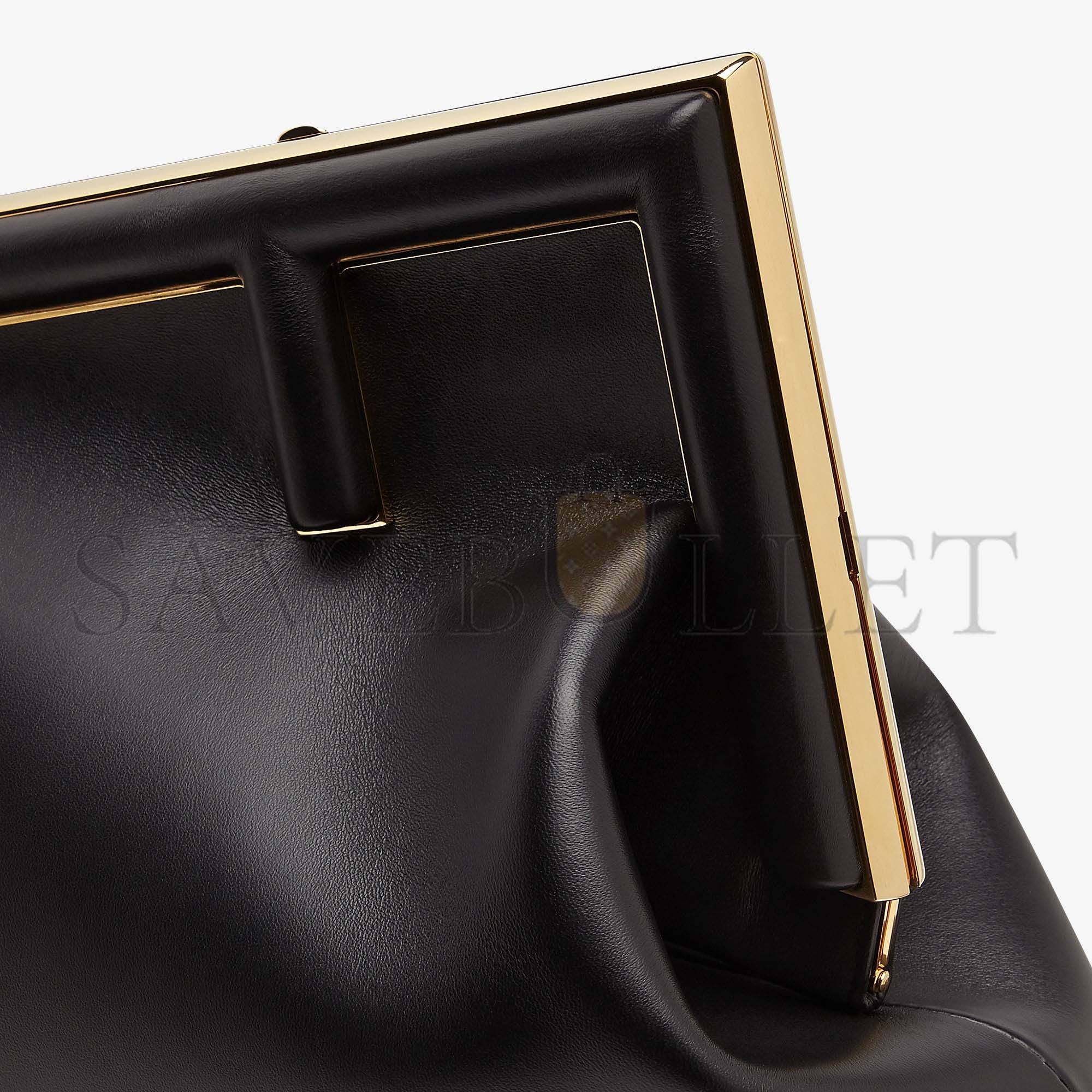 FENDI FIRST MEDIUM - BLACK LEATHER BAG 8BP127ABVEF0KUR (32.5*23.5*15cm) FENDI FIRST MEDIUM - BLACK LEATHER BAG 8BP127ABVEF0KUR (32.5*23.5*15cm)