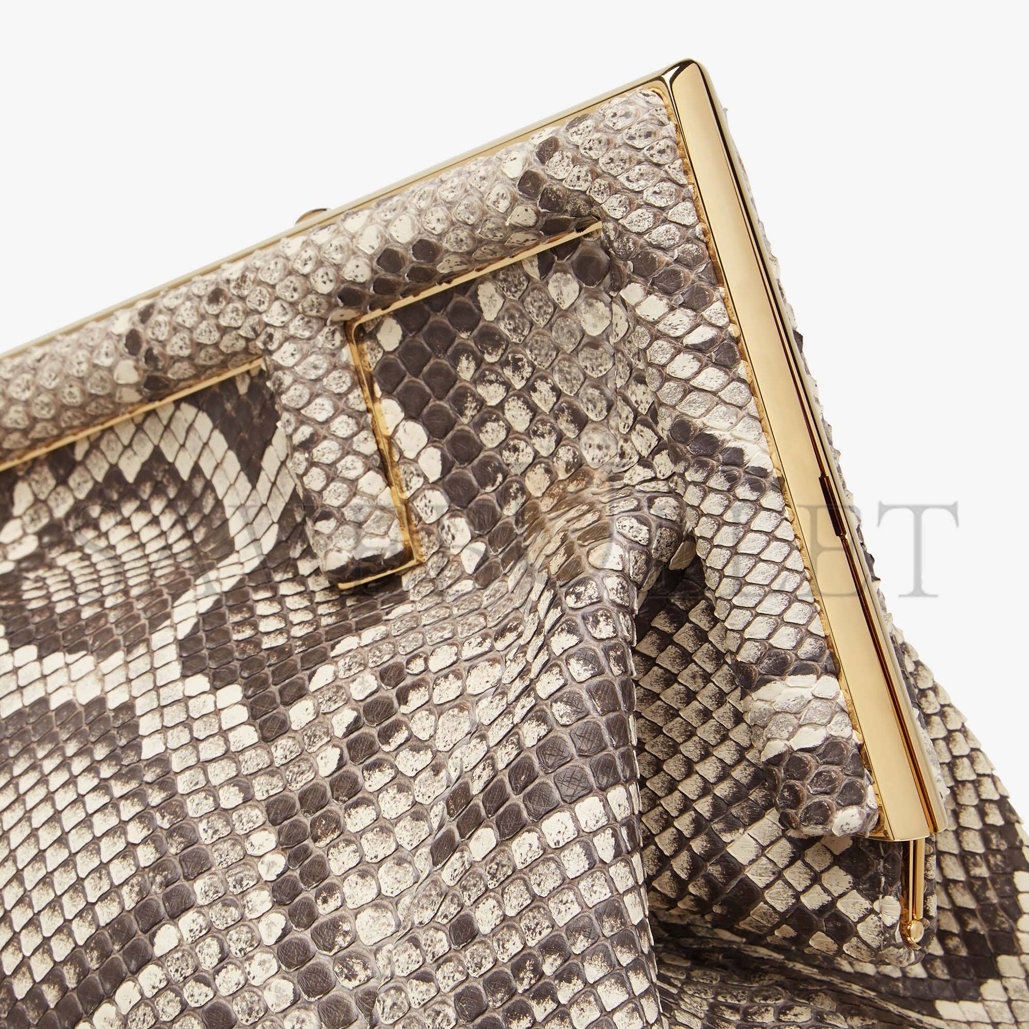 FENDI FIRST MEDIUM - WHITE PYTHON LEATHER BAG 8BP127AH97F1FEH (32.5*23.5*15cm) FENDI FIRST MEDIUM - WHITE PYTHON LEATHER BAG 8BP127AH97F1FEH (32.5*23.5*15cm)