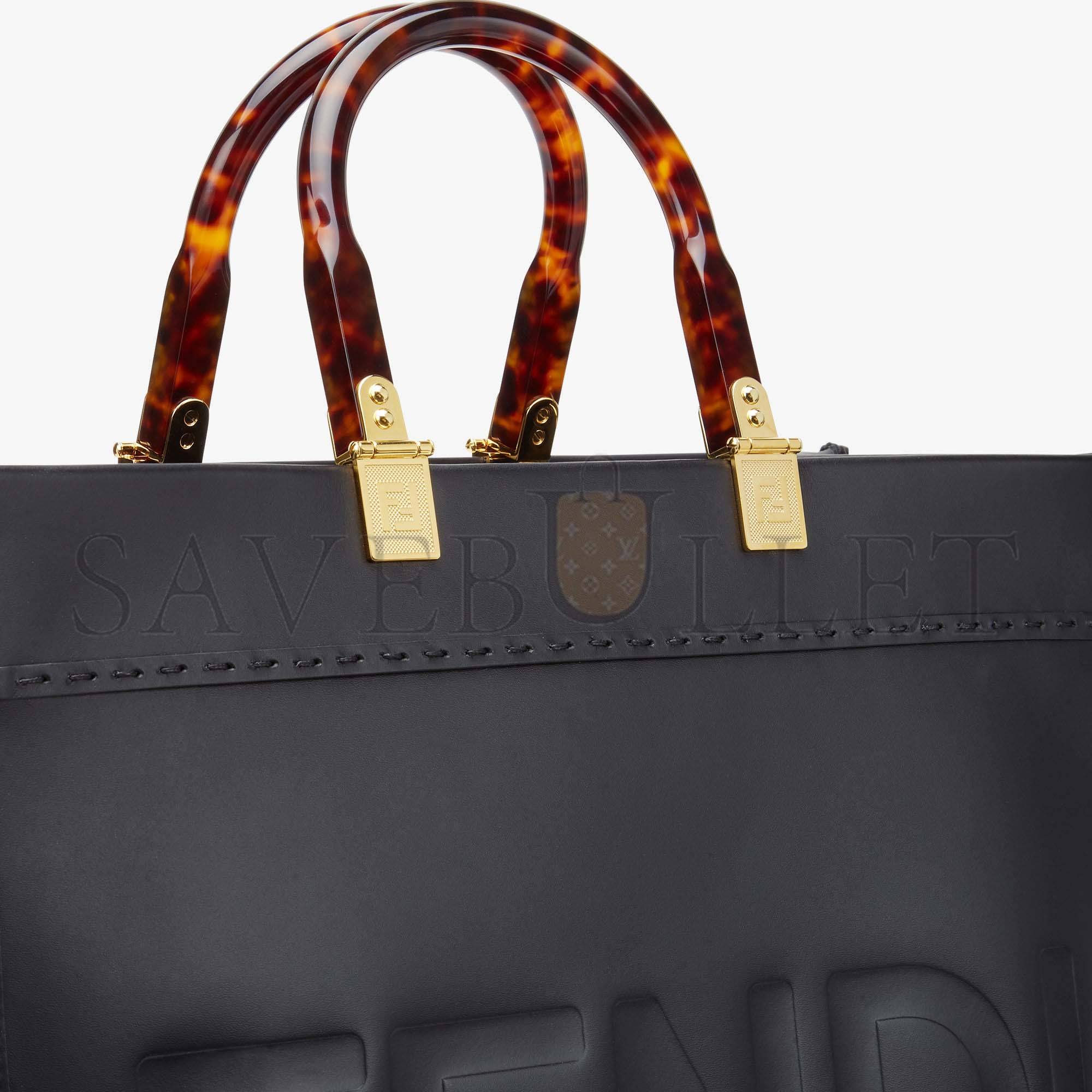 FENDI SUNSHINE MEDIUM - BLACK LEATHER SHOPPER 8BH386ABVLF0KUR (35*31*17cm) FENDI SUNSHINE MEDIUM - BLACK LEATHER SHOPPER 8BH386ABVLF0KUR (35*31*17cm)