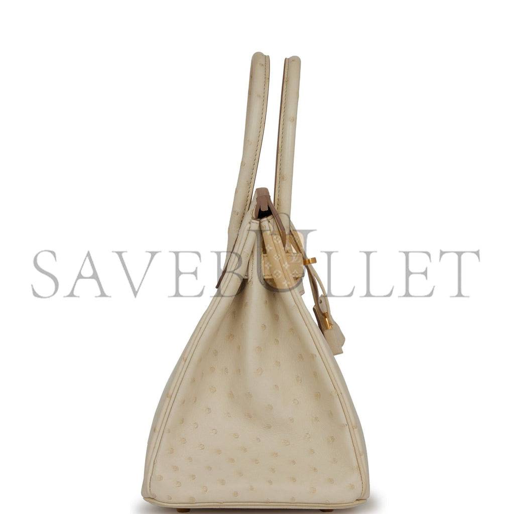 HERMES BIRKIN 30 BETON OSTRICH GOLD HARDWARE (30cm) HERMES BIRKIN 30 BETON OSTRICH GOLD HARDWARE (30cm)
