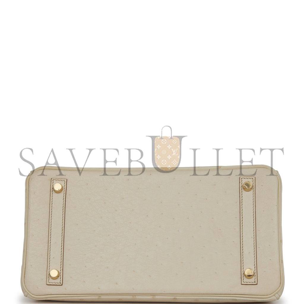 HERMES BIRKIN 30 BETON OSTRICH GOLD HARDWARE (30cm) HERMES BIRKIN 30 BETON OSTRICH GOLD HARDWARE (30cm)