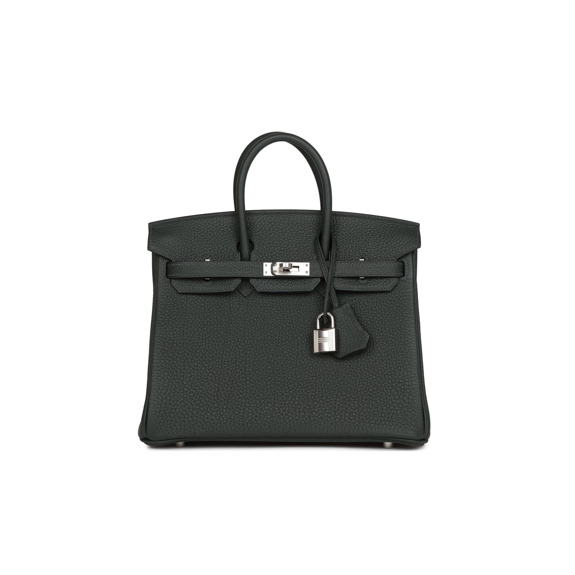 HERMES BIRKIN 25 VERT FONCE TOGO GOLD HARDWARE HANDMADE (25cm) HERMES BIRKIN 25 VERT FONCE TOGO GOLD HARDWARE HANDMADE (25cm)