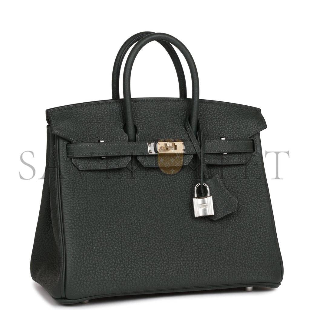 HERMES BIRKIN 25 VERT FONCE TOGO GOLD HARDWARE HANDMADE (25cm) HERMES BIRKIN 25 VERT FONCE TOGO GOLD HARDWARE HANDMADE (25cm)