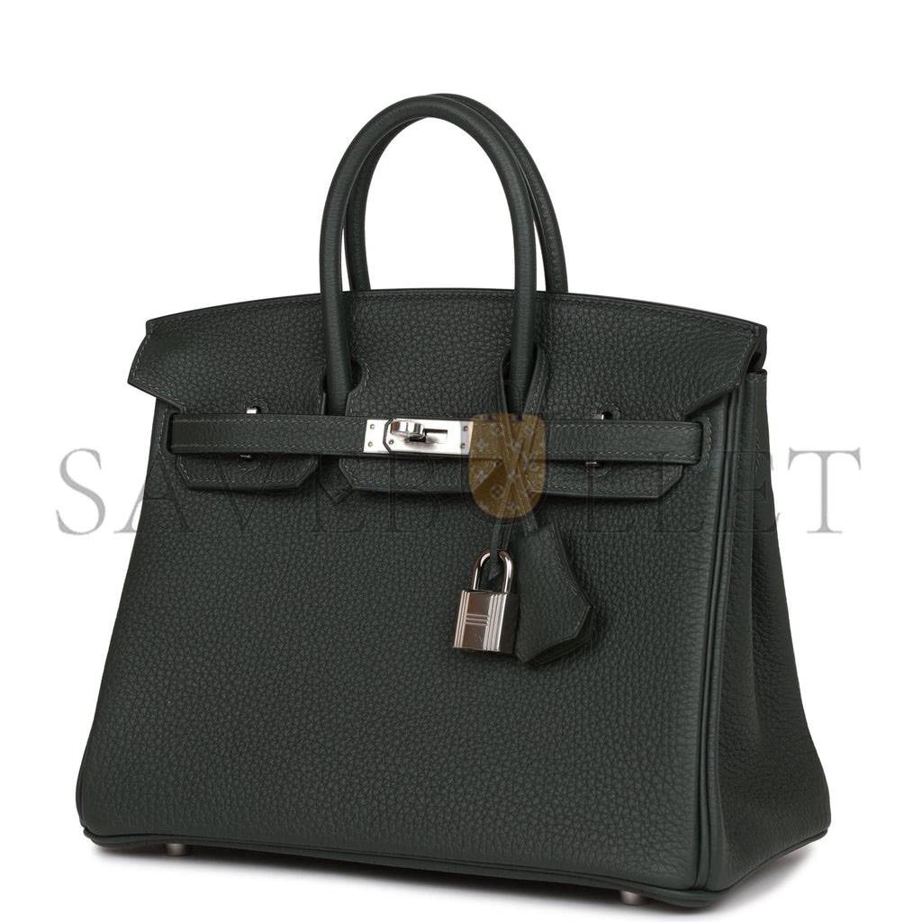 HERMES BIRKIN 25 VERT FONCE TOGO GOLD HARDWARE HANDMADE (25cm) HERMES BIRKIN 25 VERT FONCE TOGO GOLD HARDWARE HANDMADE (25cm)