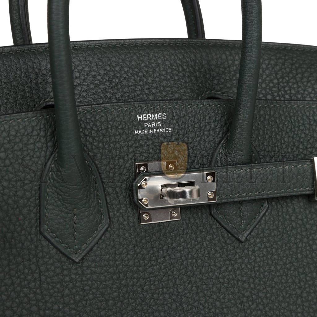 HERMES BIRKIN 25 VERT FONCE TOGO GOLD HARDWARE HANDMADE (25cm) HERMES BIRKIN 25 VERT FONCE TOGO GOLD HARDWARE HANDMADE (25cm)