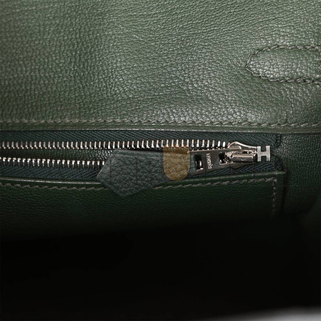 HERMES BIRKIN 25 VERT FONCE TOGO GOLD HARDWARE HANDMADE (25cm) HERMES BIRKIN 25 VERT FONCE TOGO GOLD HARDWARE HANDMADE (25cm)