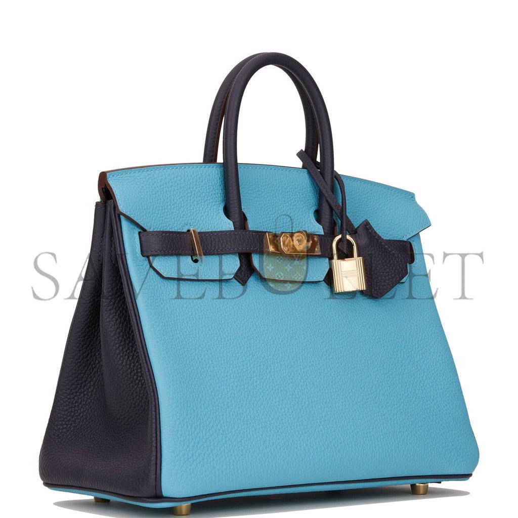 HERMES SPECIAL ORDER (HSS) BIRKIN 25 BLEU DU NORD AND BLEU NUIT TOGO PERMABRASS HARDWARE HANDMADE (25cm) HERMES SPECIAL ORDER (HSS) BIRKIN 25 BLEU DU NORD AND BLEU NUIT TOGO PERMABRASS HARDWARE HANDMADE (25cm)