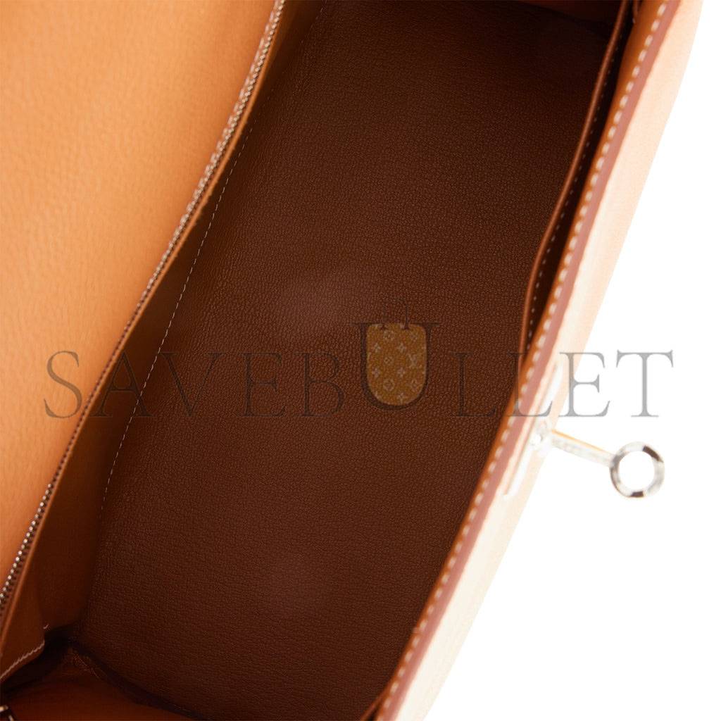 HERMES KELLY RETOURNE 28 GOLD EVERCOLOR PALLADIUM HARDWARE (28*22*10cm) HERMES KELLY RETOURNE 28 GOLD EVERCOLOR PALLADIUM HARDWARE (28*22*10cm)