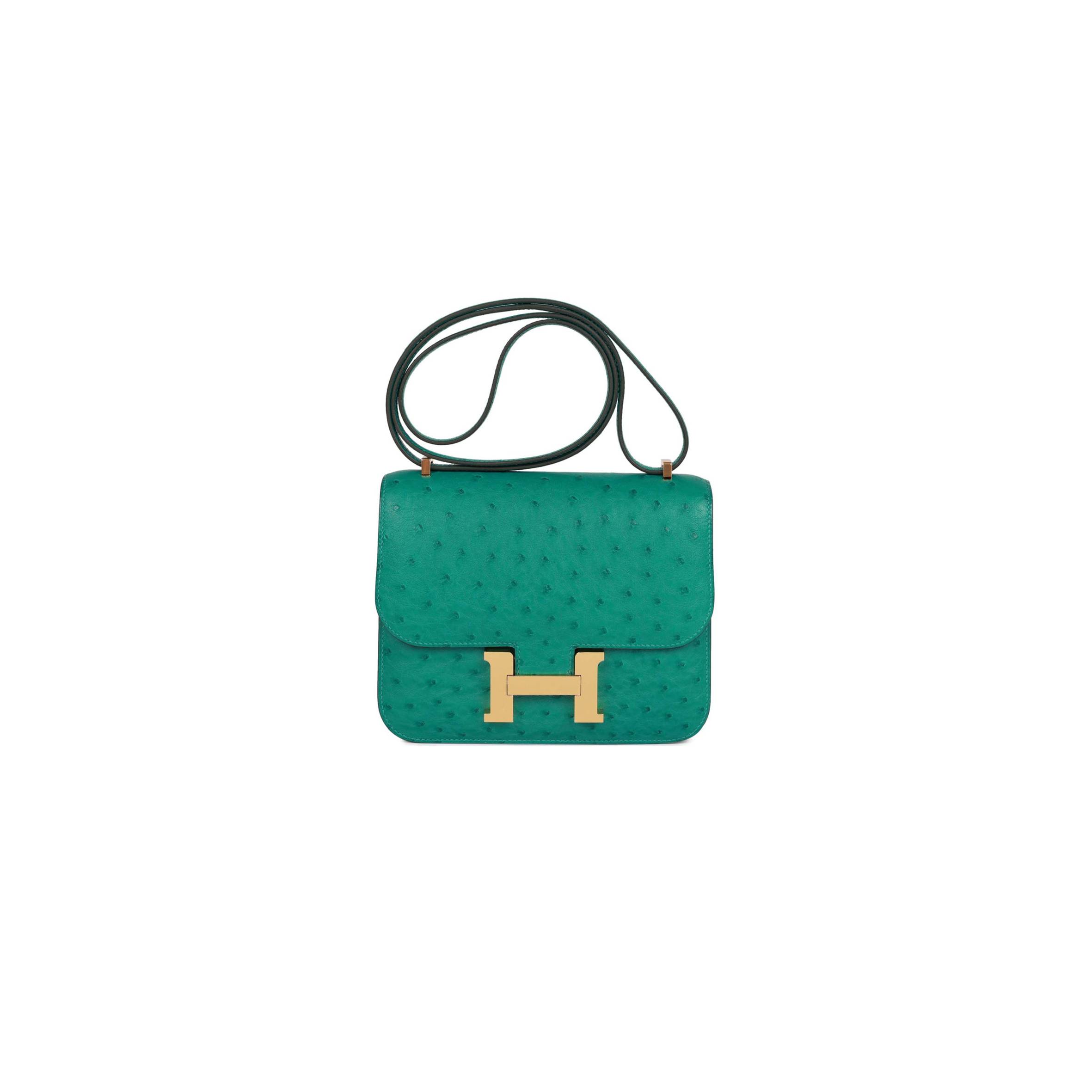 HERMES CONSTANCE 18 VERT VERONE OSTRICH GOLD HARDWARE 39873610481758 (18cm) HERMES CONSTANCE 18 VERT VERONE OSTRICH GOLD HARDWARE 39873610481758 (18cm)