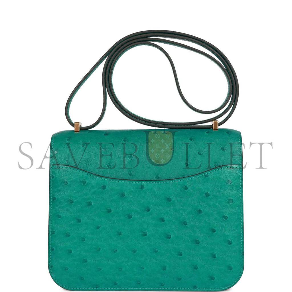 HERMES CONSTANCE 18 VERT VERONE OSTRICH GOLD HARDWARE 39873610481758 (18cm) HERMES CONSTANCE 18 VERT VERONE OSTRICH GOLD HARDWARE 39873610481758 (18cm)