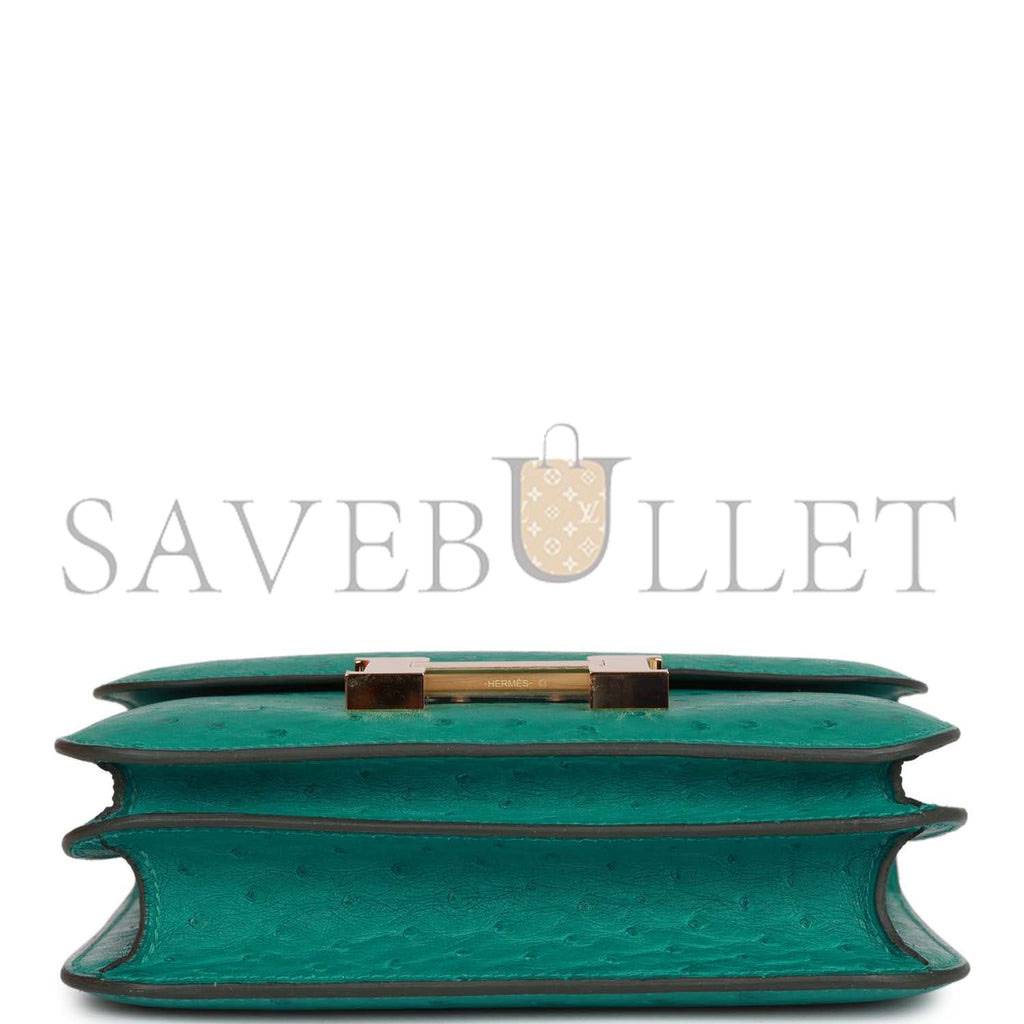 HERMES CONSTANCE 18 VERT VERONE OSTRICH GOLD HARDWARE 39873610481758 (18cm) HERMES CONSTANCE 18 VERT VERONE OSTRICH GOLD HARDWARE 39873610481758 (18cm)