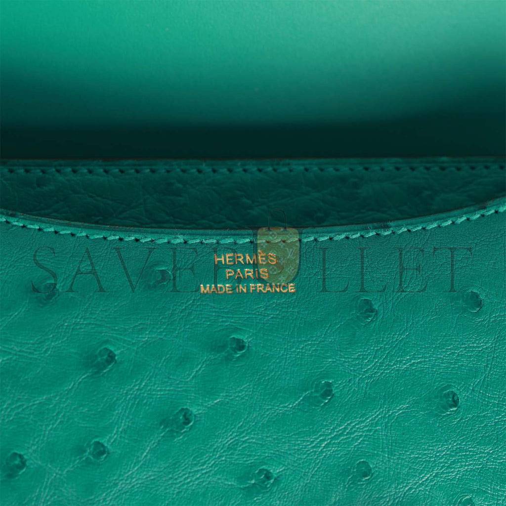 HERMES CONSTANCE 18 VERT VERONE OSTRICH GOLD HARDWARE 39873610481758 (18cm) HERMES CONSTANCE 18 VERT VERONE OSTRICH GOLD HARDWARE 39873610481758 (18cm)