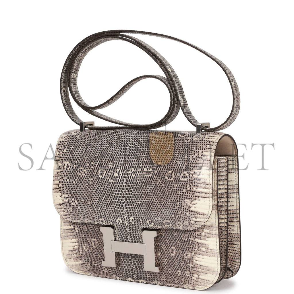 HERMES MINI CONSTANCE 18 OMBRE LIZARD VARANUS PALLADIUM HARDWARE (18*16*5cm) HERMES MINI CONSTANCE 18 OMBRE LIZARD VARANUS PALLADIUM HARDWARE (18*16*5cm)