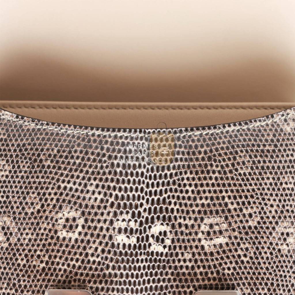 HERMES MINI CONSTANCE 18 OMBRE LIZARD VARANUS PALLADIUM HARDWARE (18*16*5cm) HERMES MINI CONSTANCE 18 OMBRE LIZARD VARANUS PALLADIUM HARDWARE (18*16*5cm)