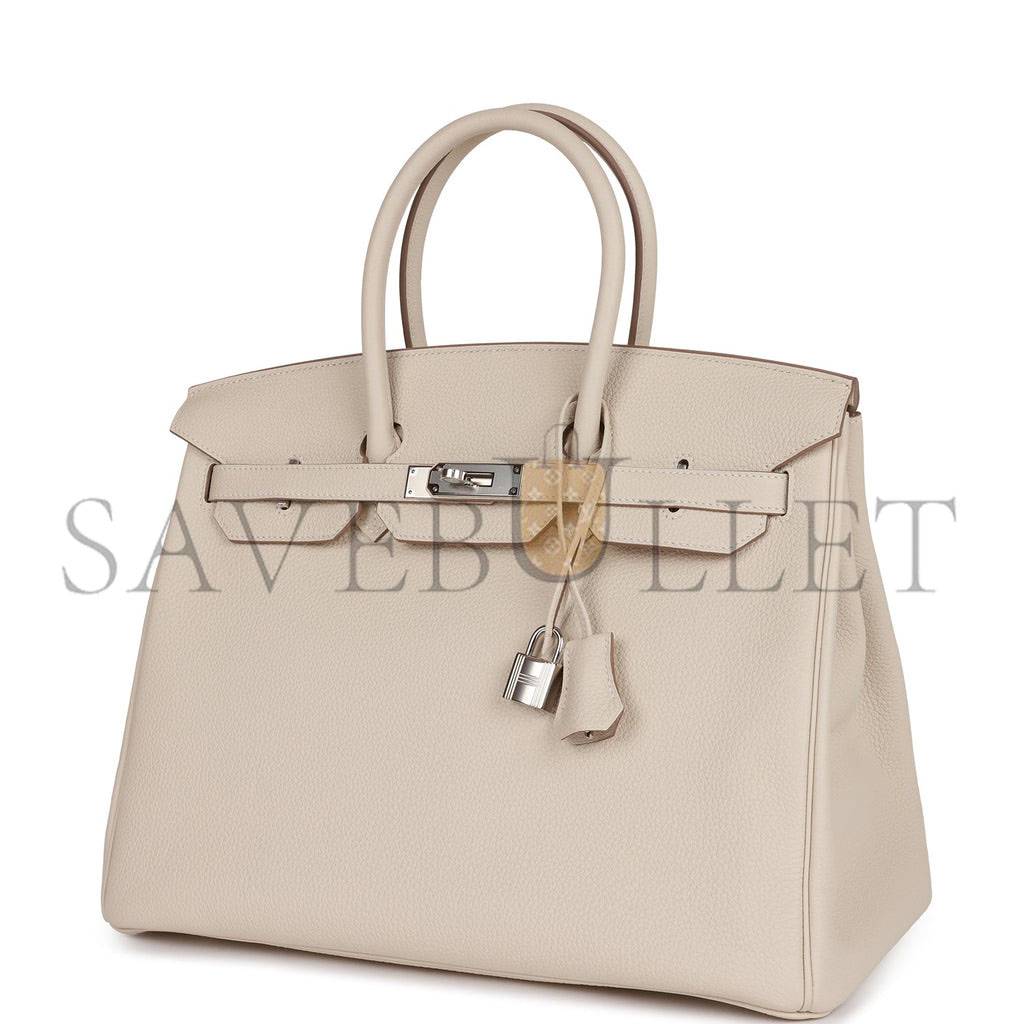 HERMES BIRKIN 35 CRAIE TOGO PALLADIUM HARDWARE 39878406209630 (35cm) HERMES BIRKIN 35 CRAIE TOGO PALLADIUM HARDWARE 39878406209630 (35cm)