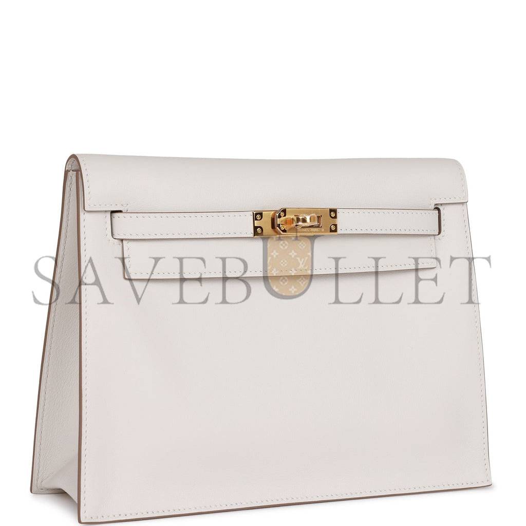 HERMES KELLY DANSE GRIS PERLE SWIFT GOLD HARDWARE (22*16*7cm) HERMES KELLY DANSE GRIS PERLE SWIFT GOLD HARDWARE (22*16*7cm)