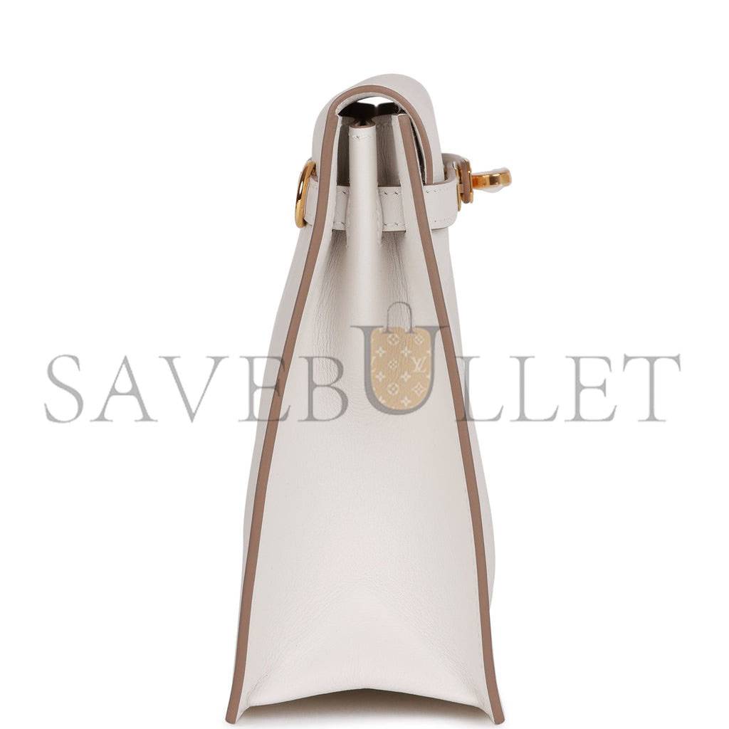 HERMES KELLY DANSE GRIS PERLE SWIFT GOLD HARDWARE (22*16*7cm) HERMES KELLY DANSE GRIS PERLE SWIFT GOLD HARDWARE (22*16*7cm)