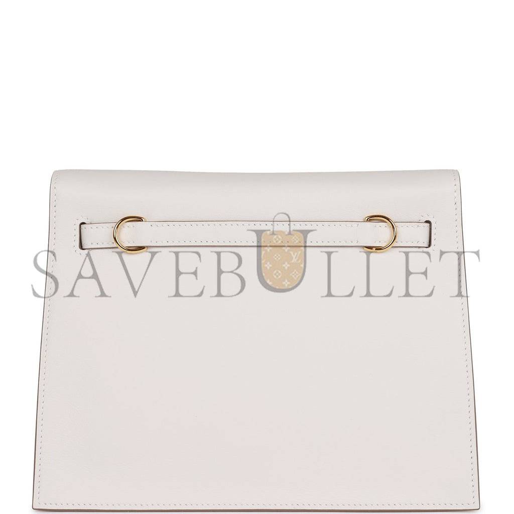 HERMES KELLY DANSE GRIS PERLE SWIFT GOLD HARDWARE (22*16*7cm) HERMES KELLY DANSE GRIS PERLE SWIFT GOLD HARDWARE (22*16*7cm)